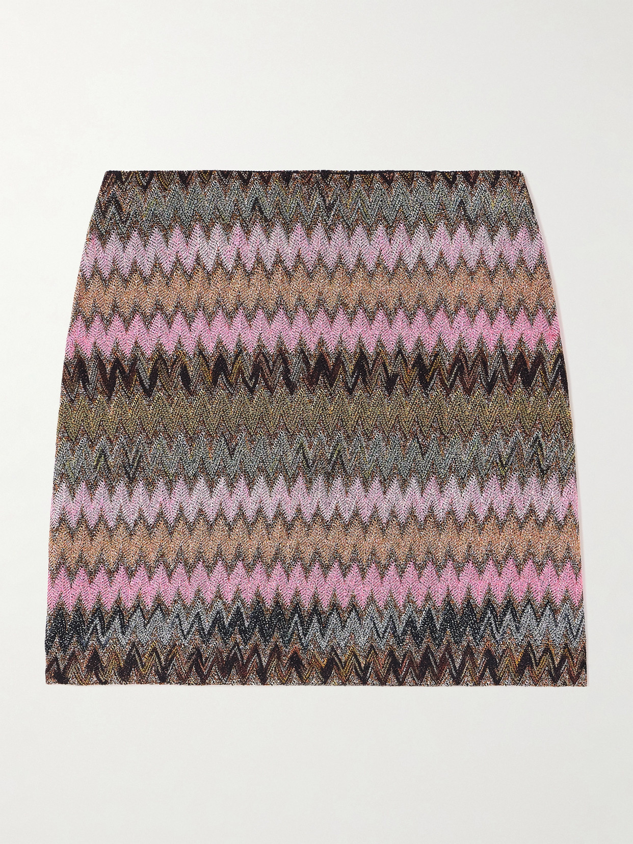Missoni - Striped Metallic Crochet-knit Mini Skirt - Multi