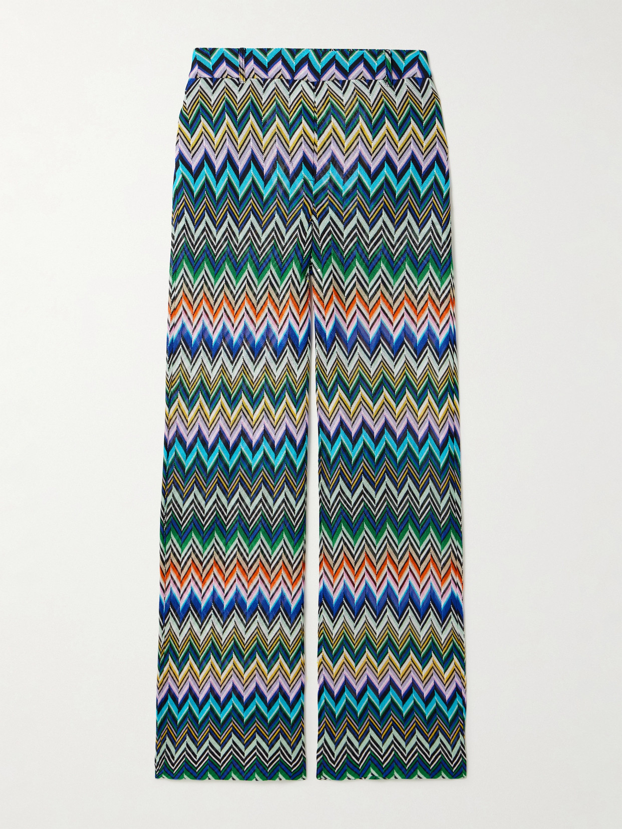 Missoni - Striped Crochet-knit Straight-leg Pants - Multi