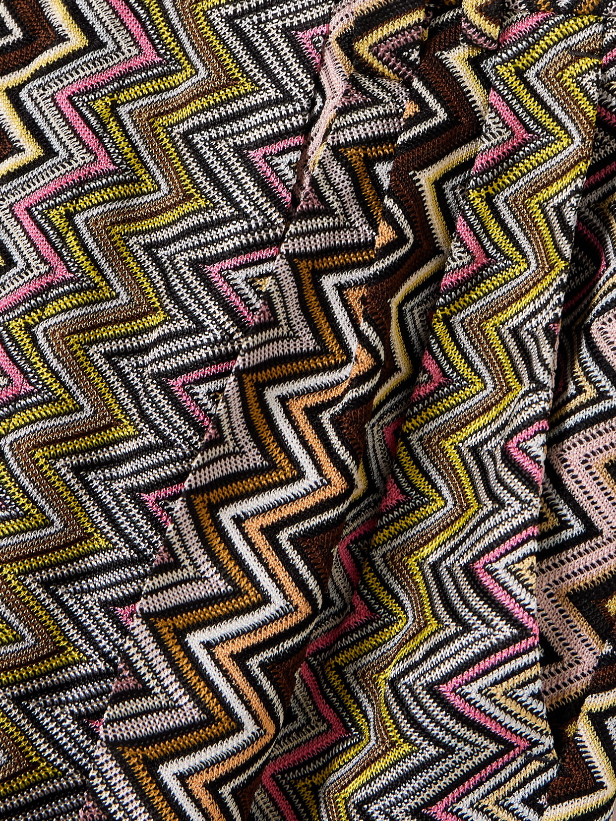 Missoni Striped Crochet-knit Straight-leg Pants In Multi