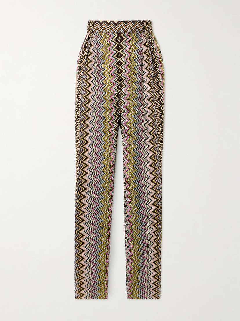 Missoni Striped Crochet-knit Straight-leg Pants