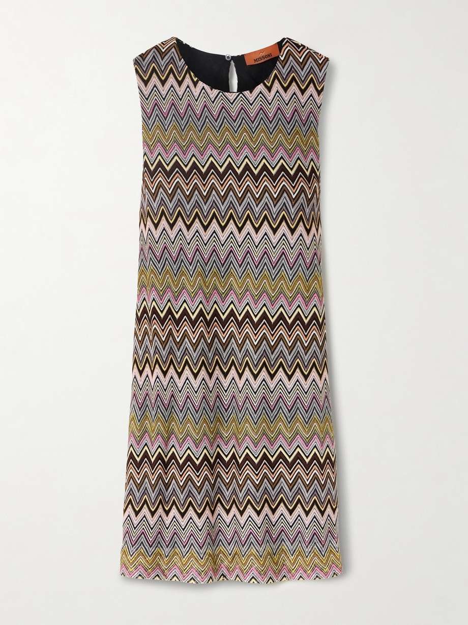 striped knitted mini dress