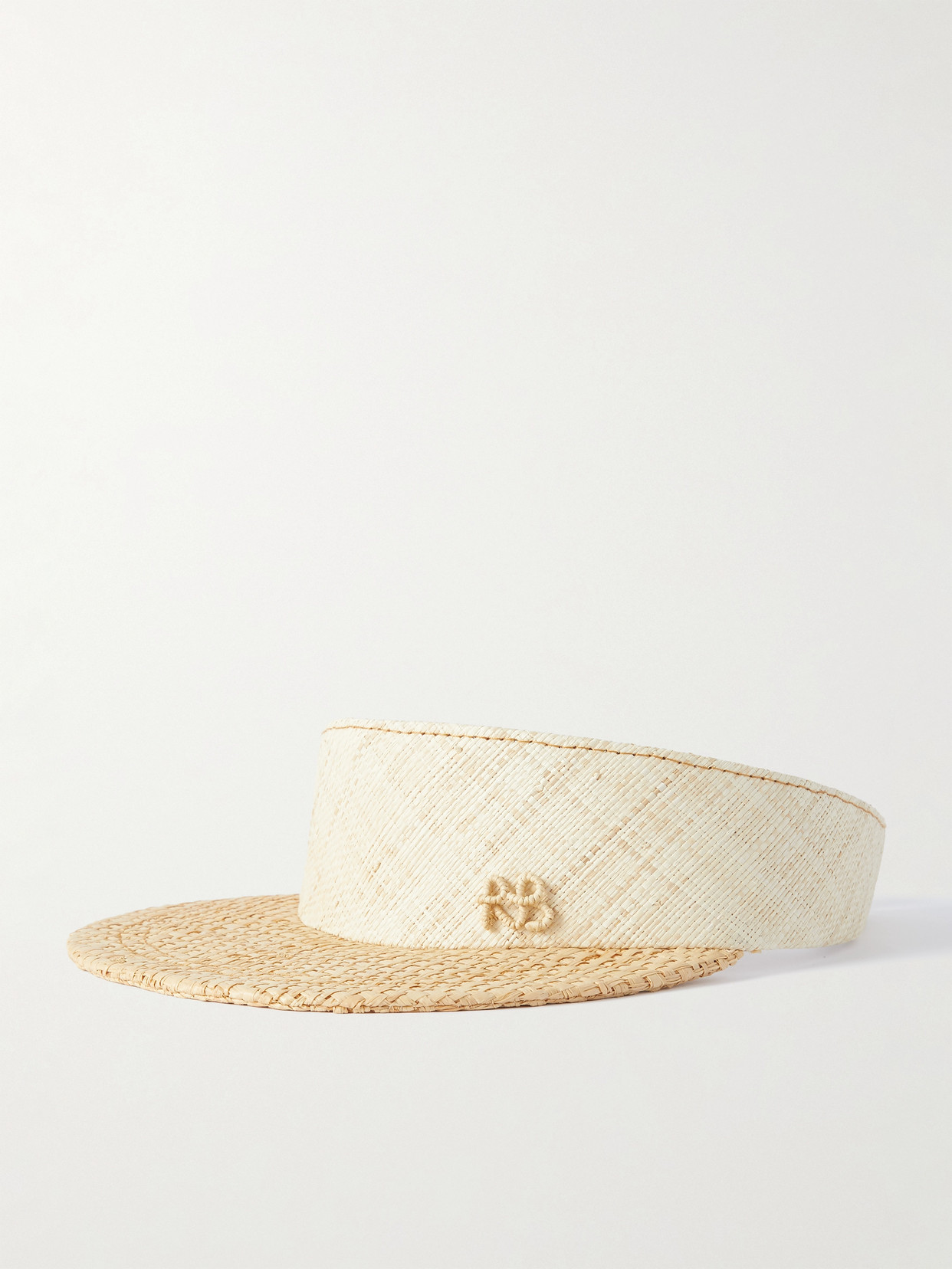 Ruslan Baginskiy - Embellished Straw Visor - Natural