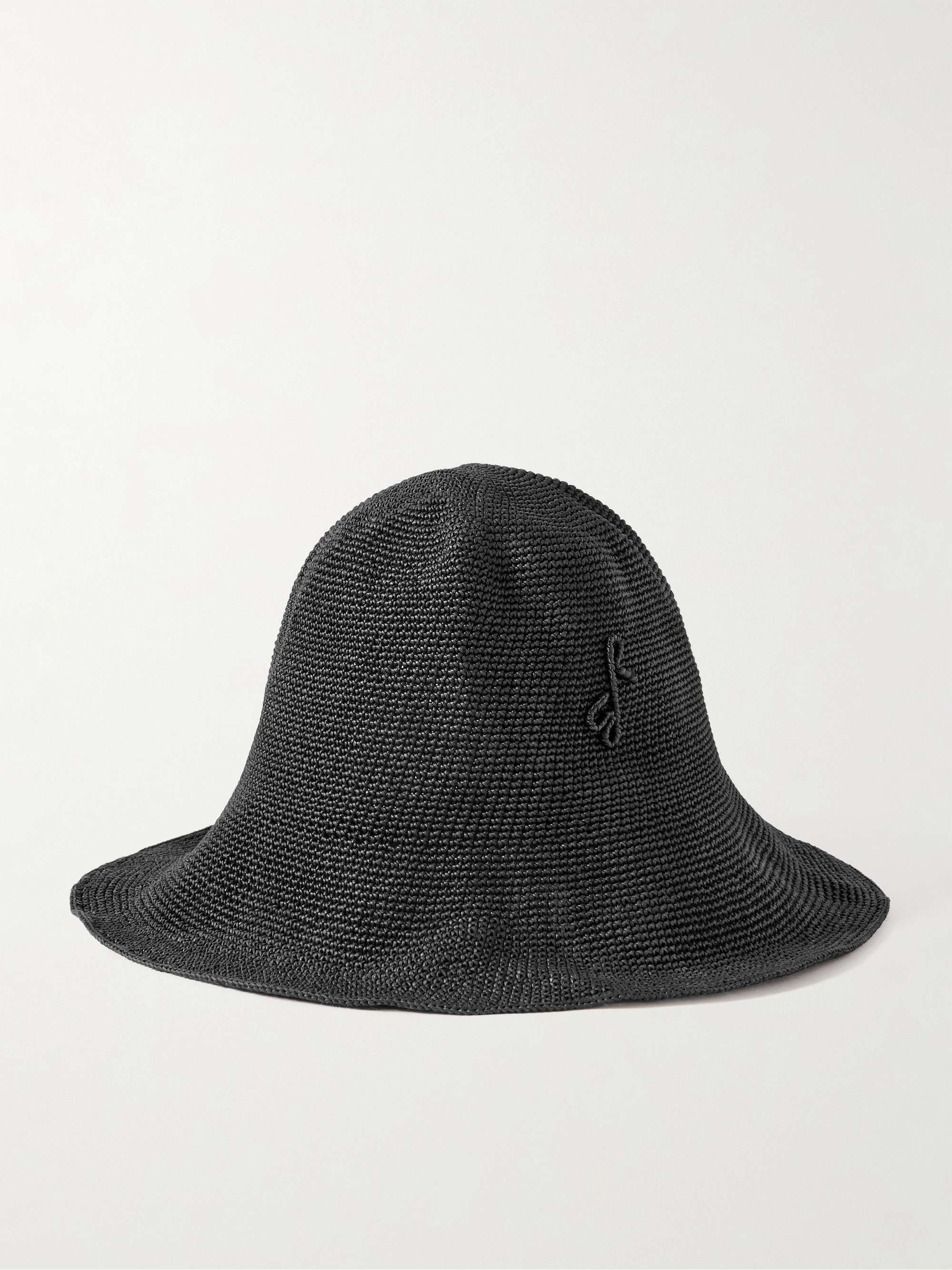 noroll raffia bucket hat 22s BLACK 麦わら帽子 noroll raffia bucket hat 22s BLACK 麦わら帽子 NOROLL (RAFFIA