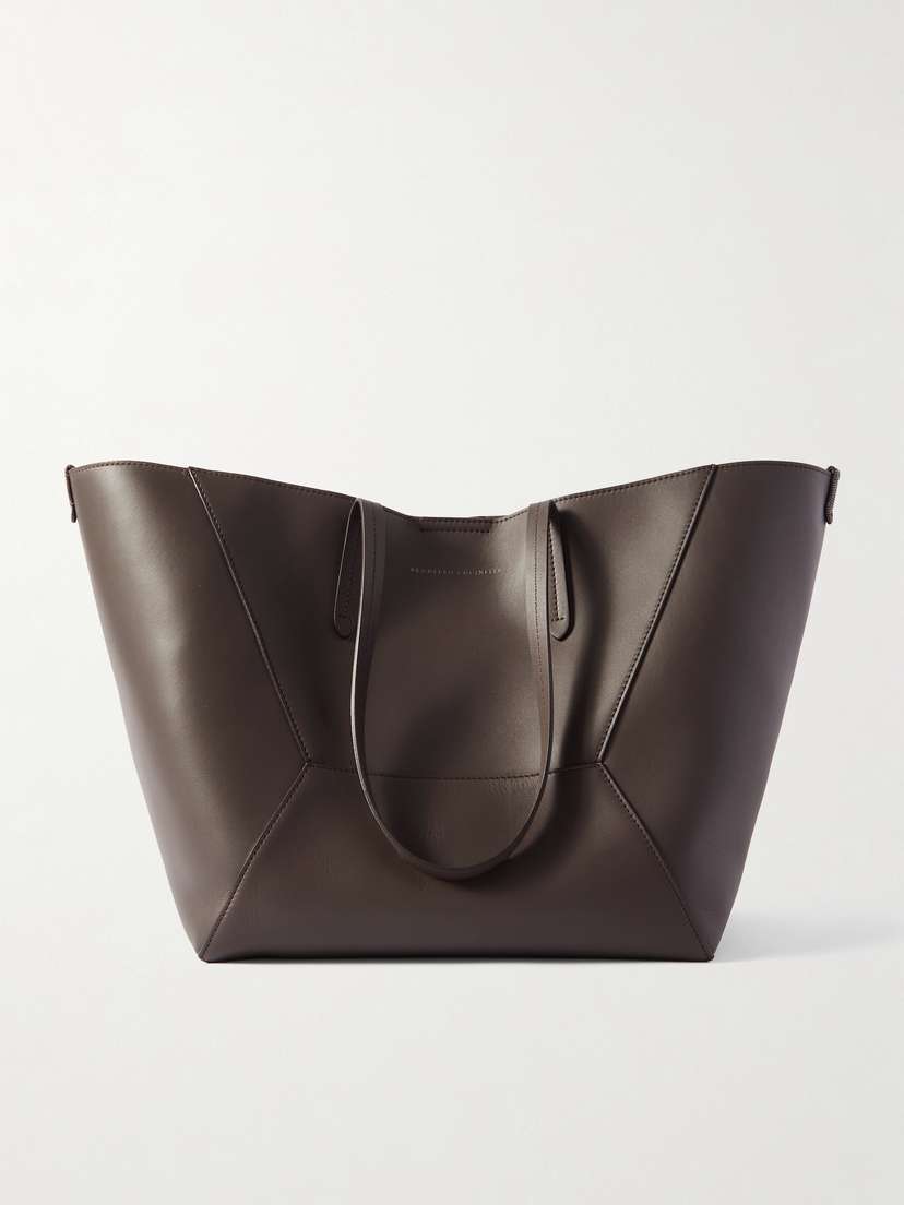 Brunello Cucinelli Bead-embellished Leather Tote