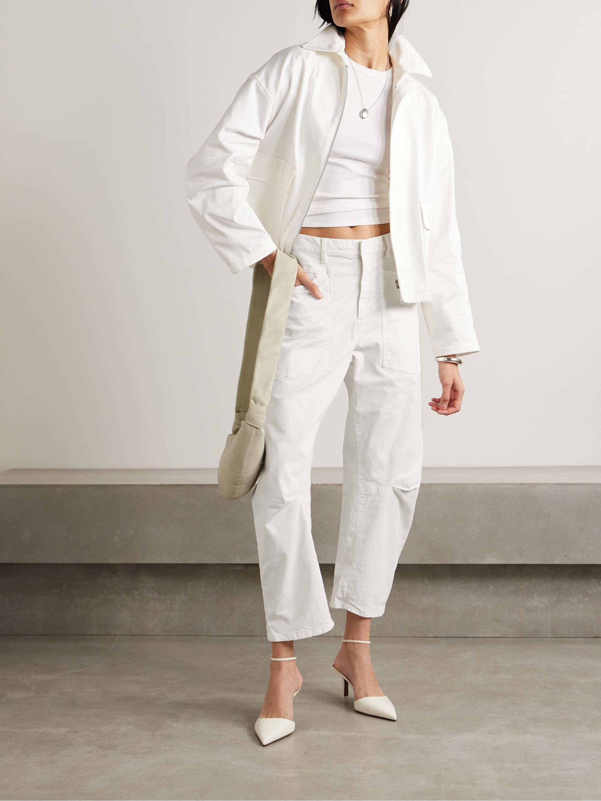 NILI LOTAN Shon cotton-blend twill tapered pants