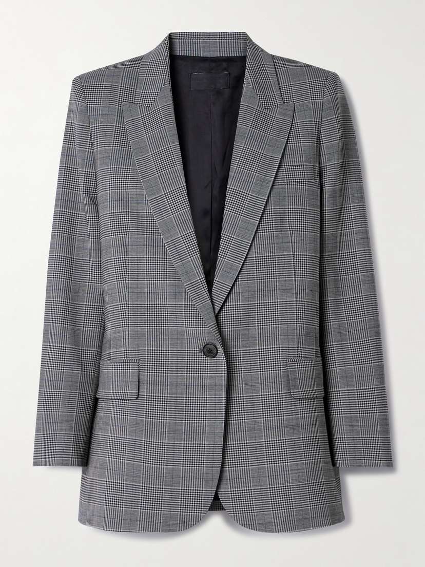 Nili Lotan Diane Prince Of Wales Checked Wool-blend Blazer