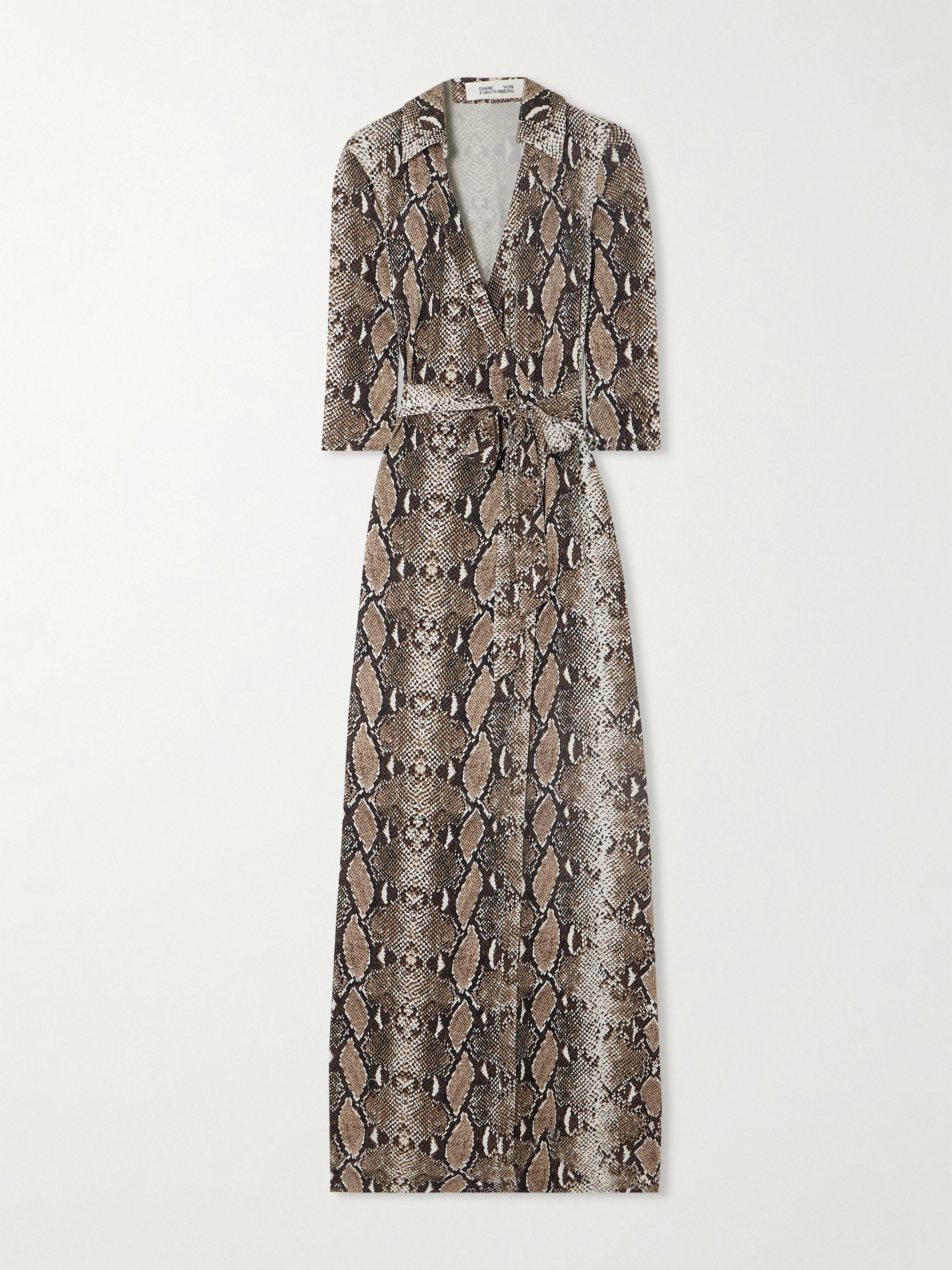 Diane von Furstenberg Abigail snake-print silk-jersey maxi wrap dress thumbnail