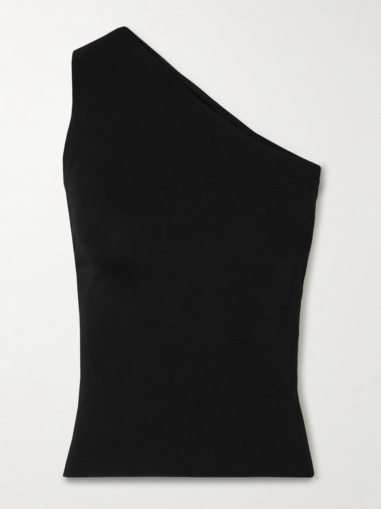 Nili Lotan Vivianne One-shoulder Stretch-knit Tank In Black