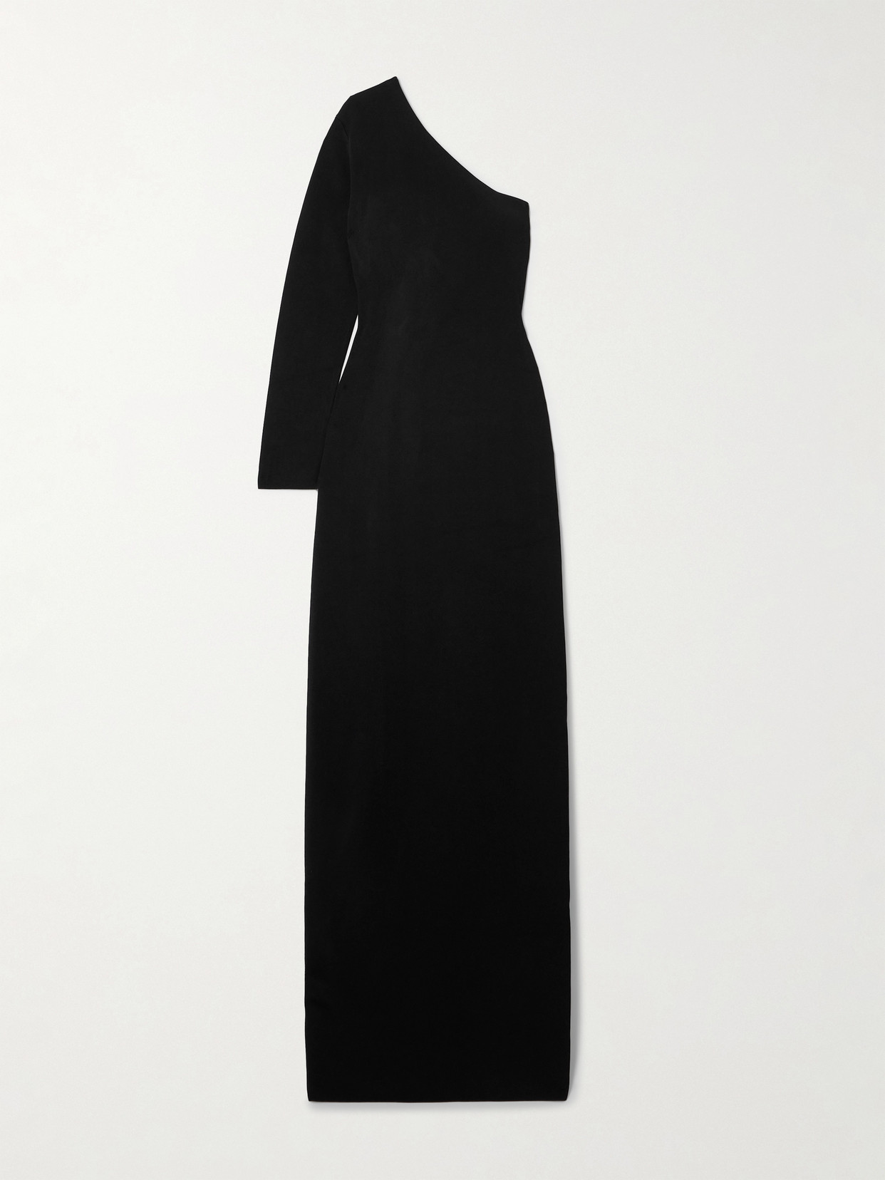 Nili Lotan - Ranni One-shoulder Stretch-knit Maxi Dress - Black