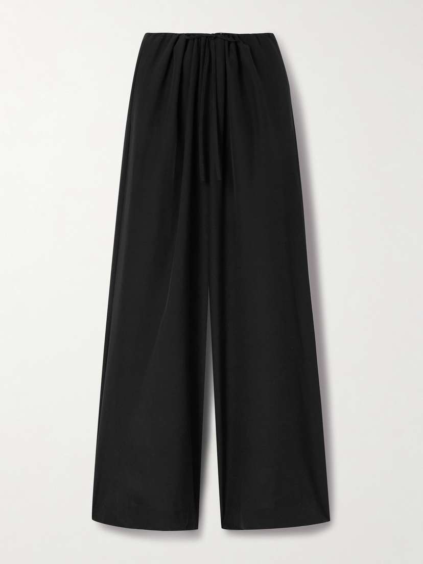 Nili Lotan Adriel Silk Crepe De Chine Wide-leg Pants - x large