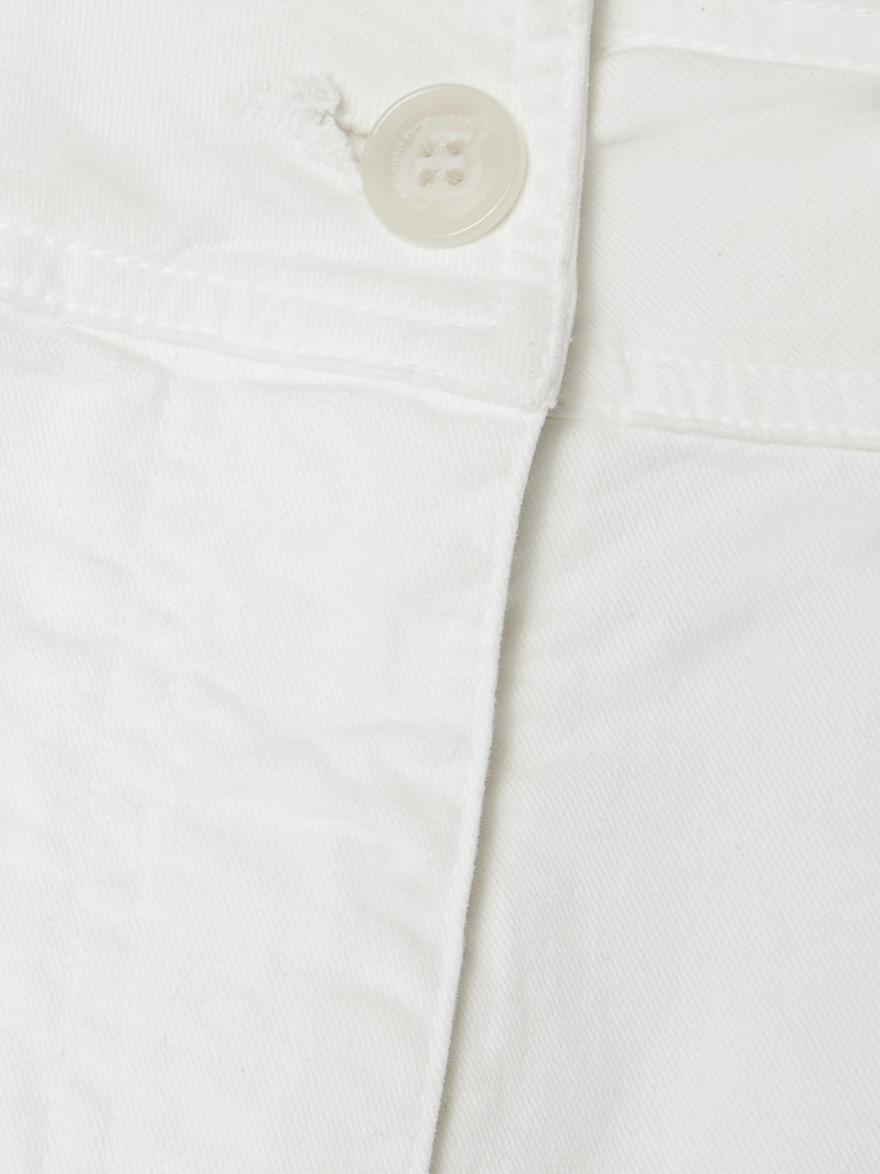 Nili Lotan Megan Cotton-blend Twill Wide-leg Pants In White