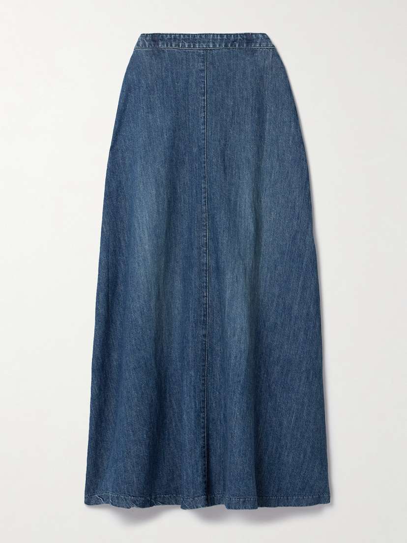 Nili Lotan Astrid Denim Maxi Skirt
