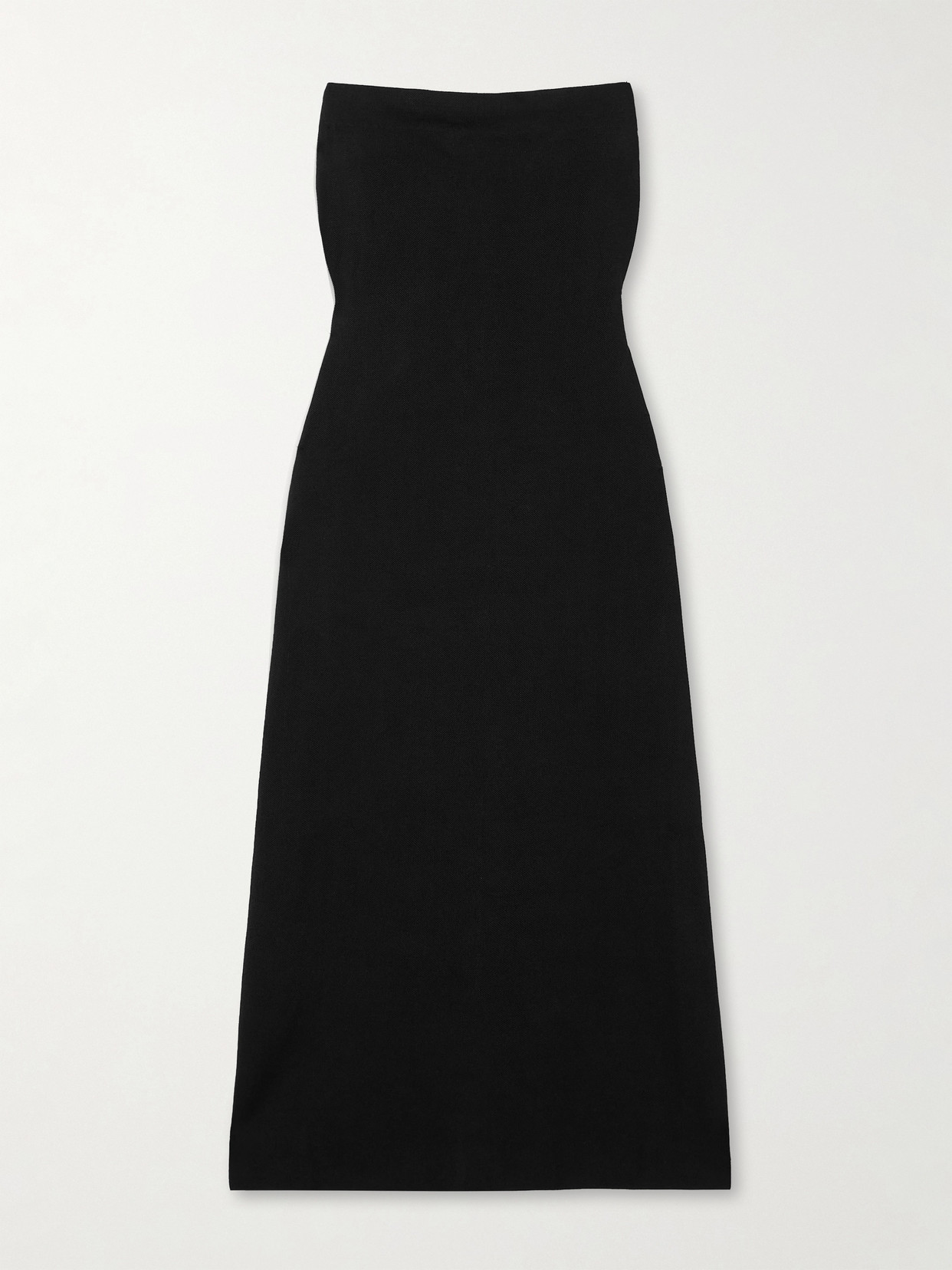 Nili Lotan Mozana Strapless Stretch-knit Midi Dress In Black