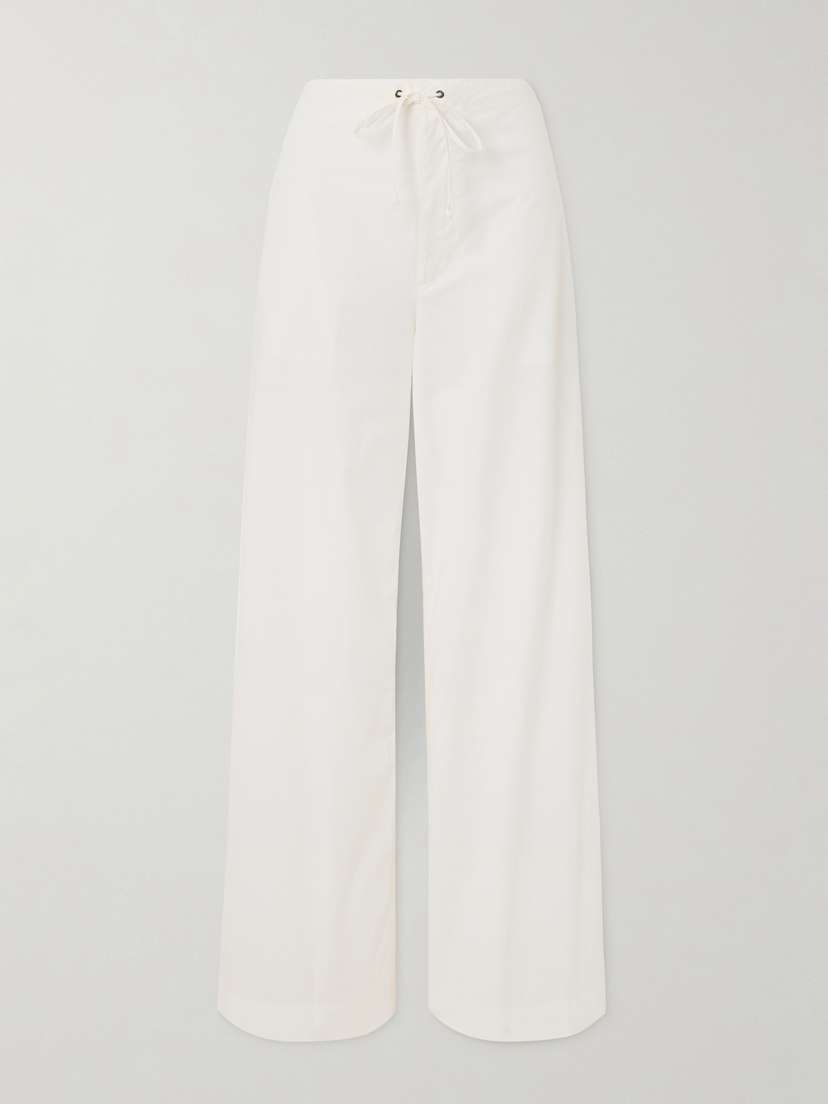 Nili Lotan Kai Cotton Wide-leg Pants