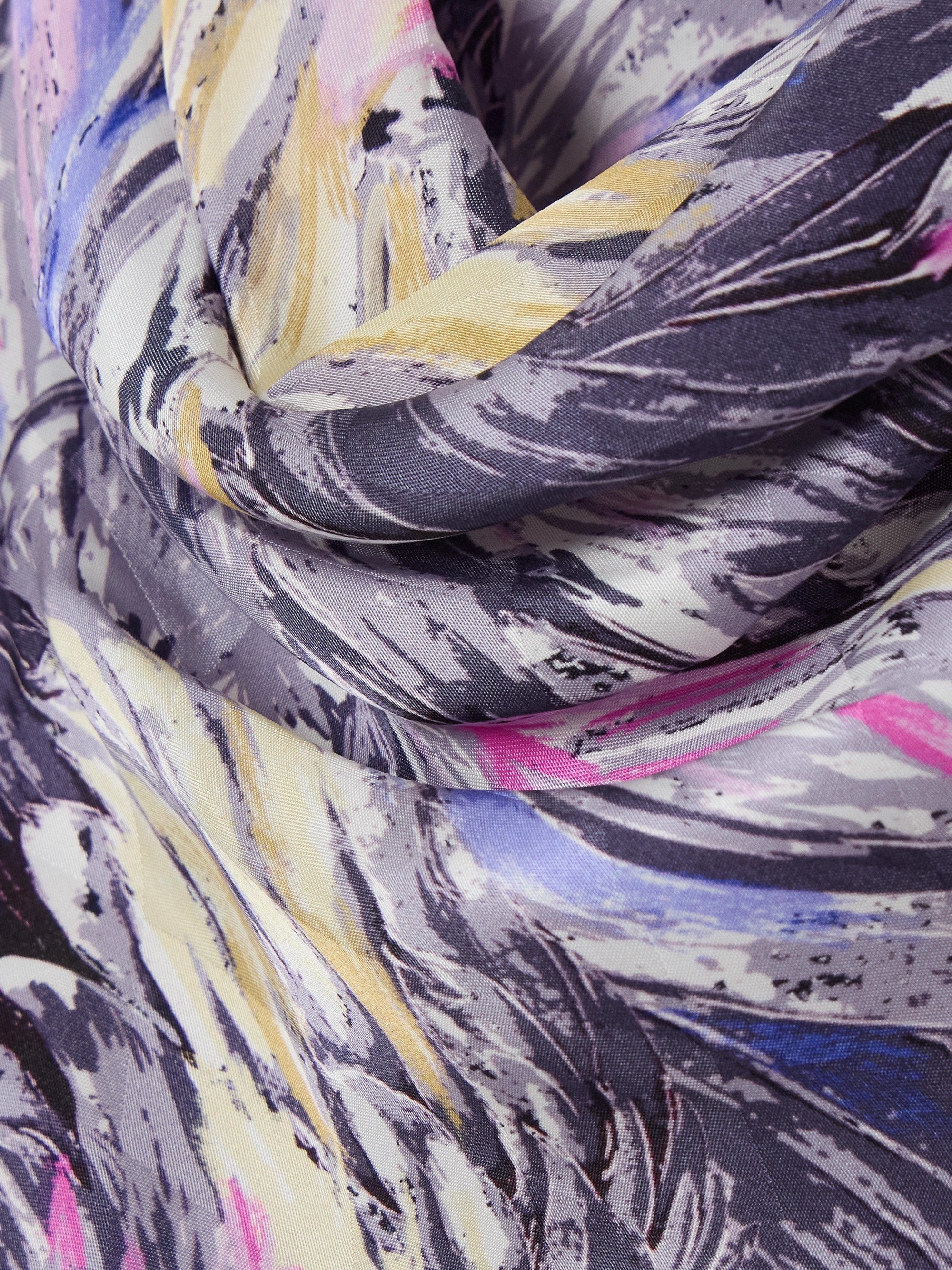 Balmain Draped printed satin mini dress thumbnail