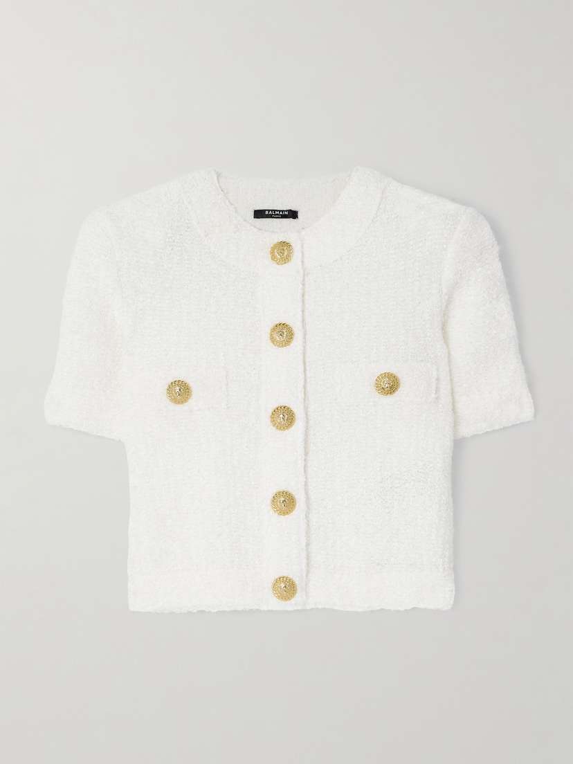 Balmain Brushed-knit Cardigan