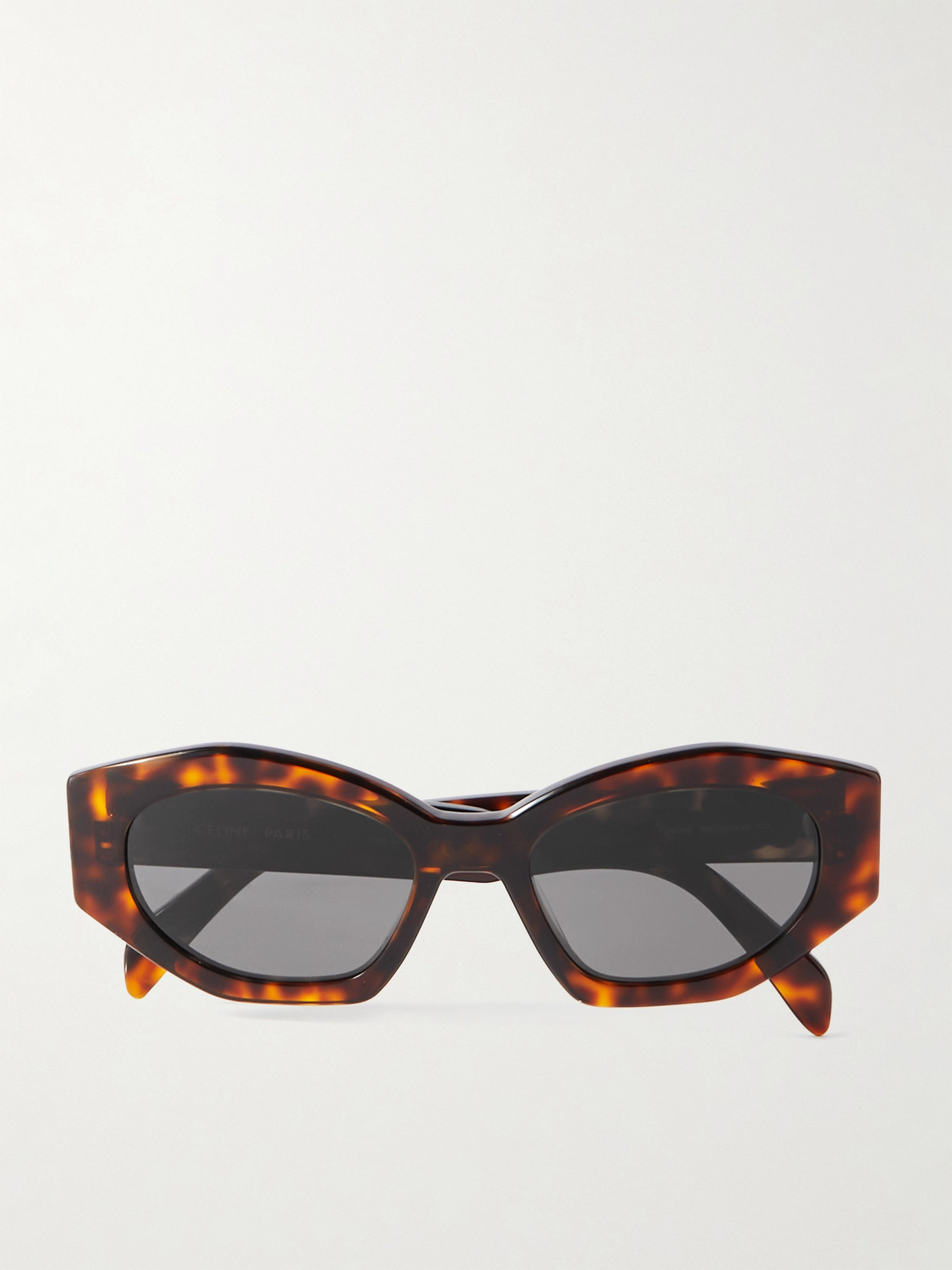 CELINE Eyewear - Triomphe Cat-eye Tortoiseshell Acetate Sunglasses - One size