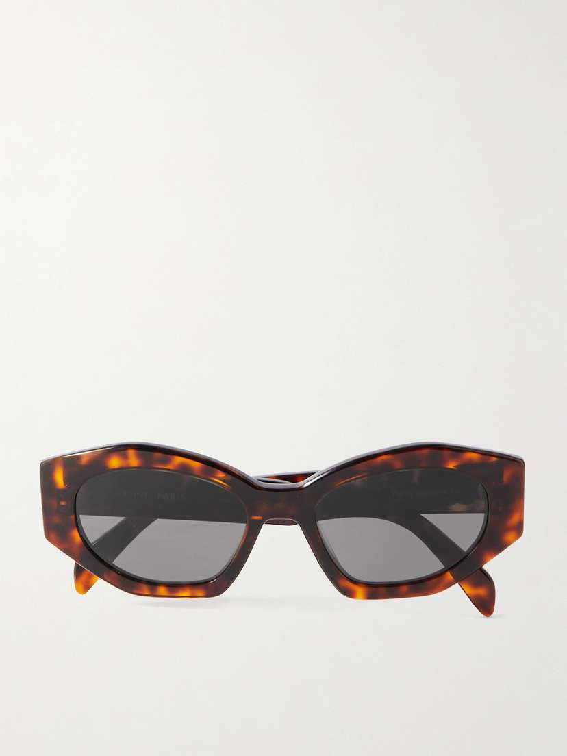 CELINE Eyewear Triomphe Cat-eye Tortoiseshell Acetate Sunglasses