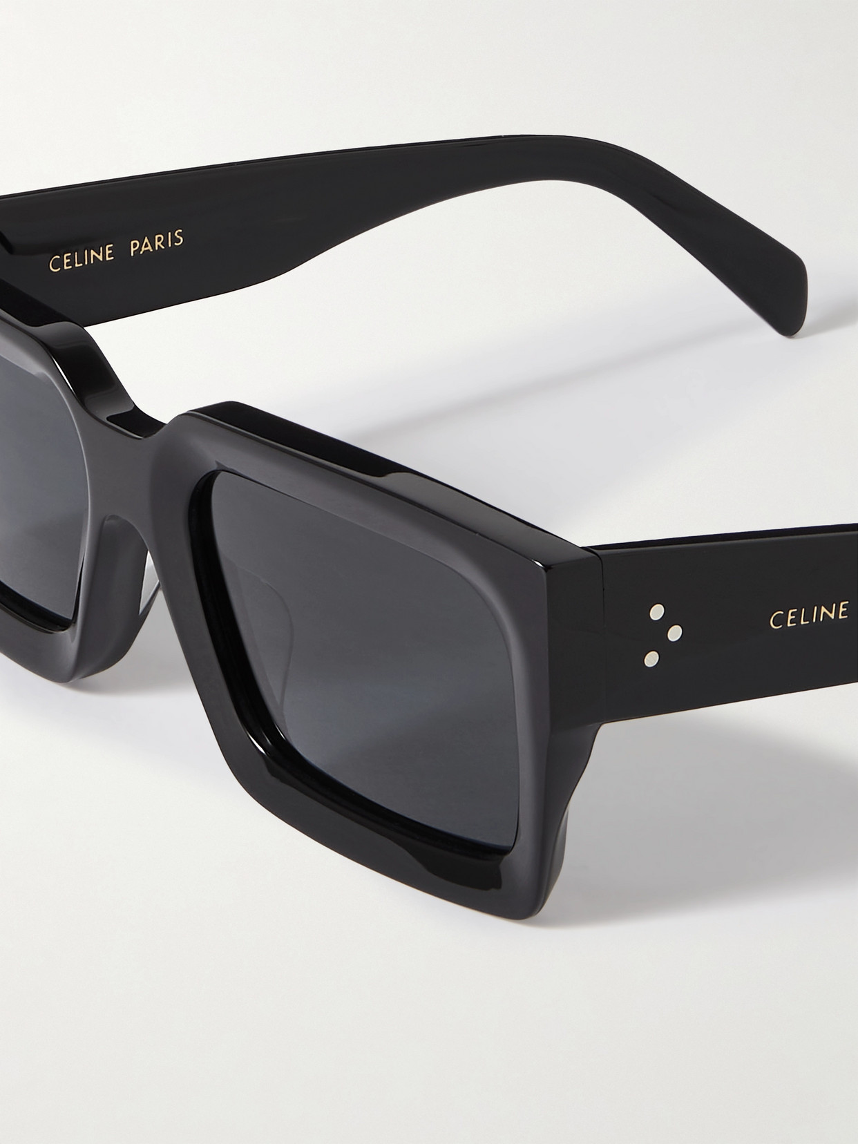 Shop Celine Bold Square-frame Acetate Sunglasses In Black