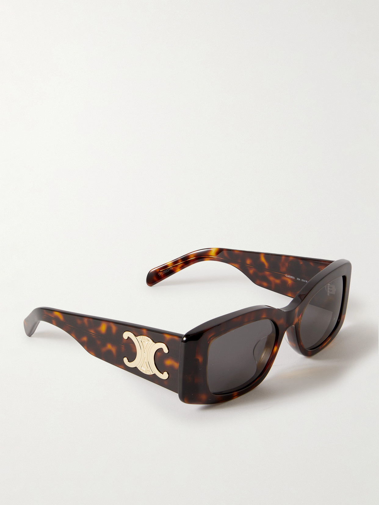 Celine Triomphe Oversized Square-frame Tortoiseshell Acetate Sunglasses In Tortoiseshell