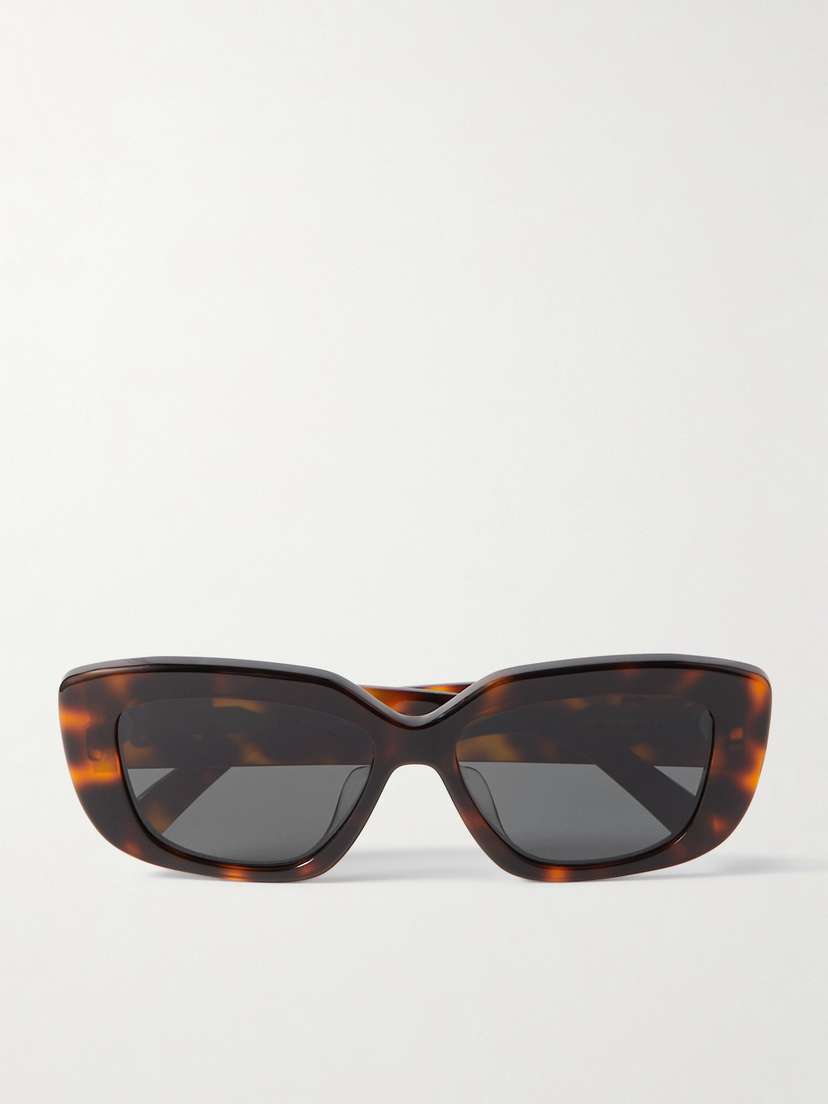 CELINE Eyewear Triomphe Rectangular-frame Tortoiseshell Acetate Sunglasses