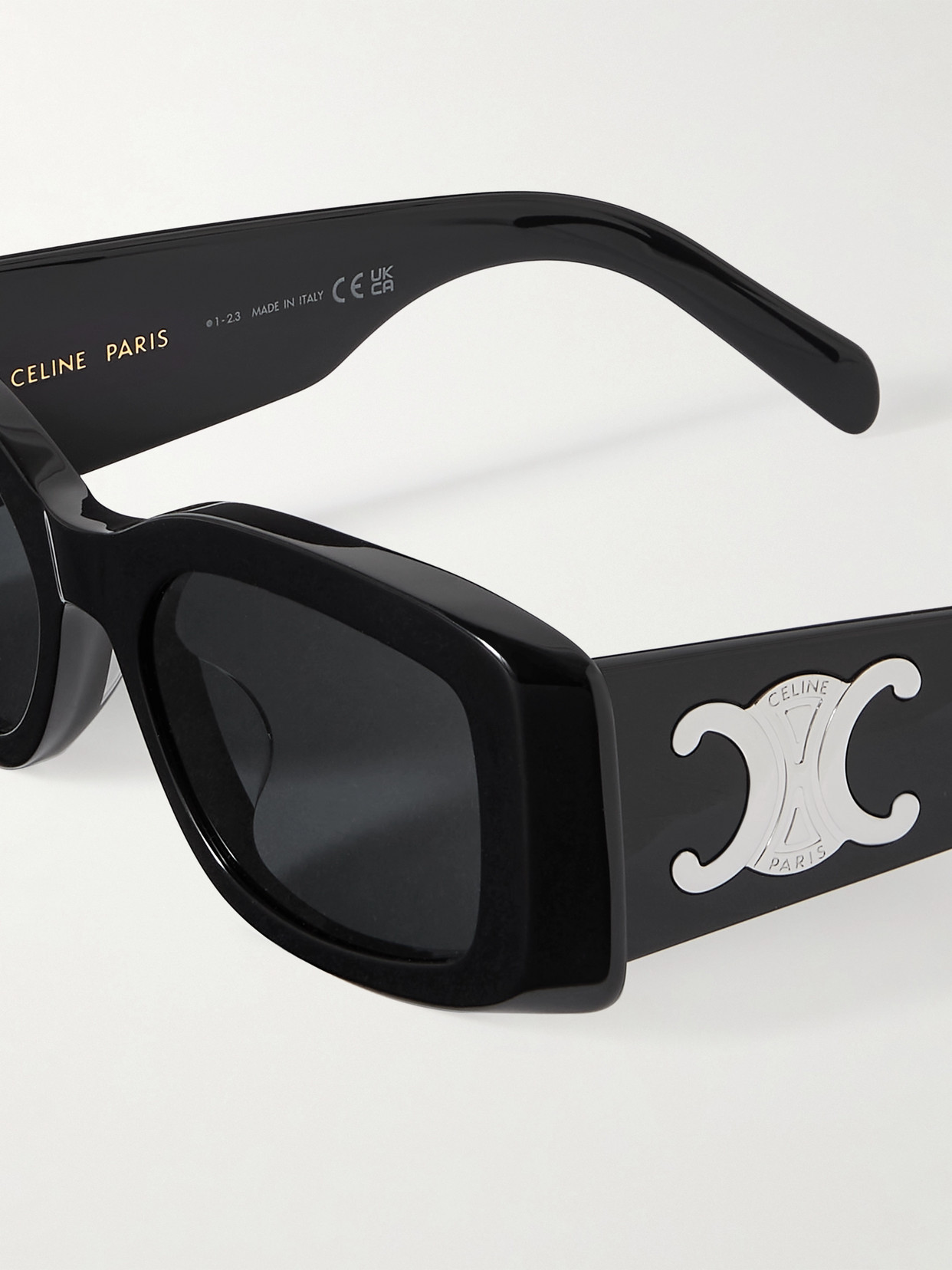 Celine Triomphe Oversized Square-frame Acetate Sunglasses In Black