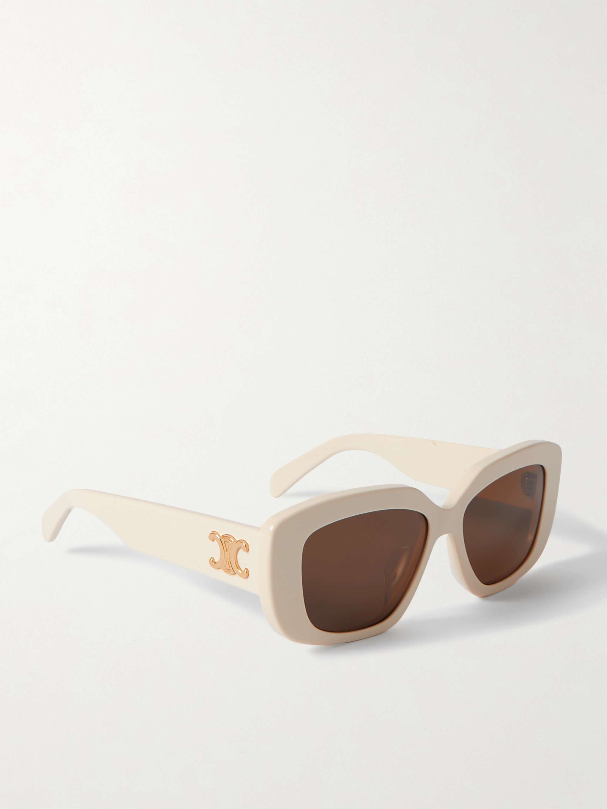 CELINE EYEWEAR Rectangular-frame acetate sunglasses