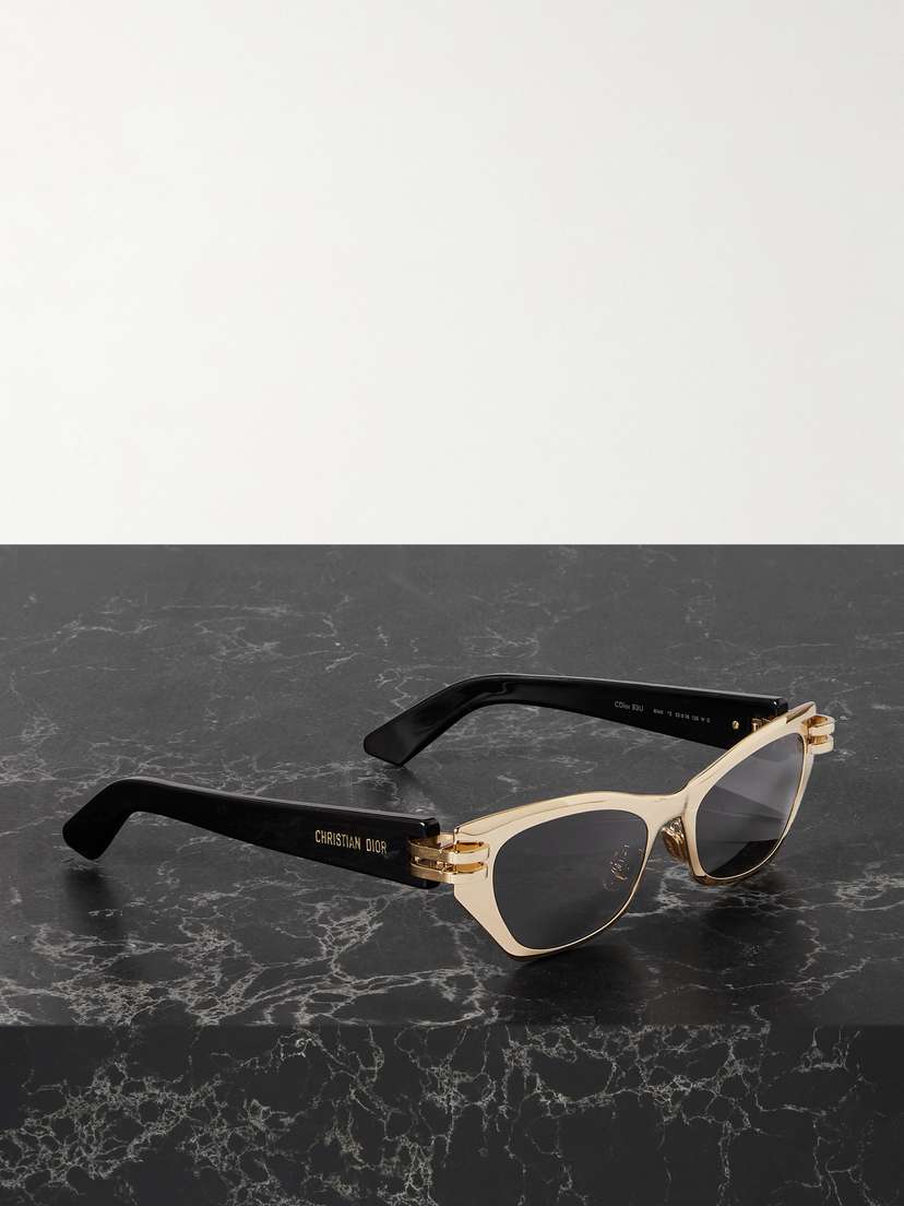 DIOR Eyewear Cdior B3u Cat-eye Acetate And Gold-tone Sunglasses