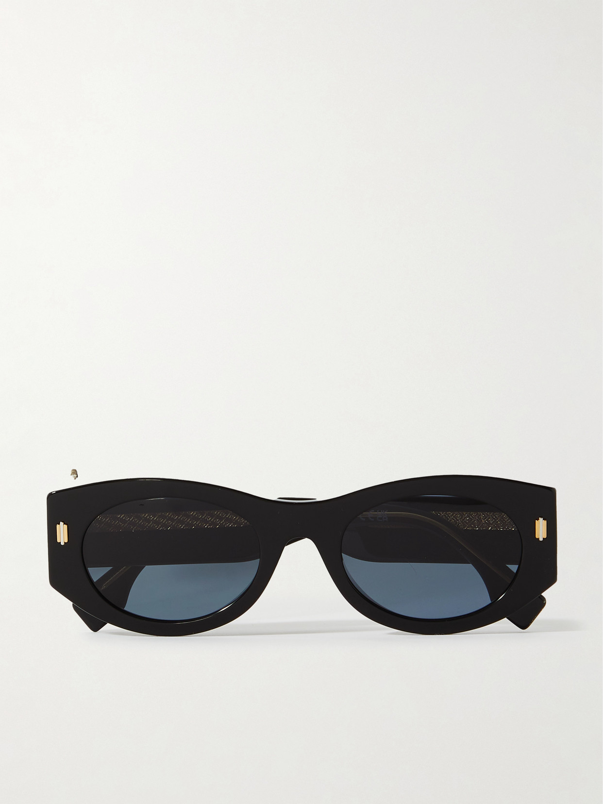 Fendi Roma Oval-frame Acetate Sunglasses In Black