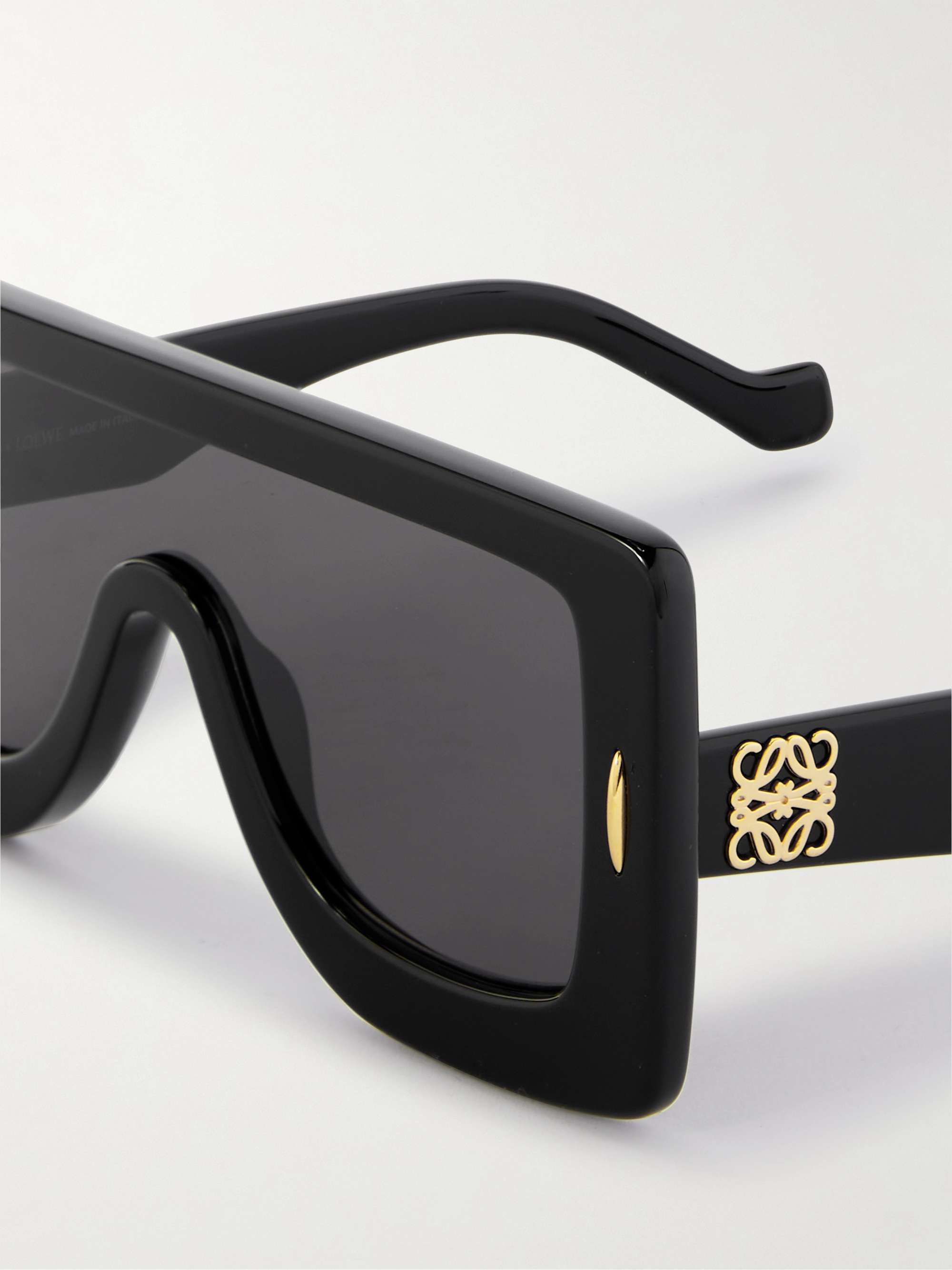 LOEWE EYEWEAR Oversized D-frame tortoiseshell acetate sunglasses