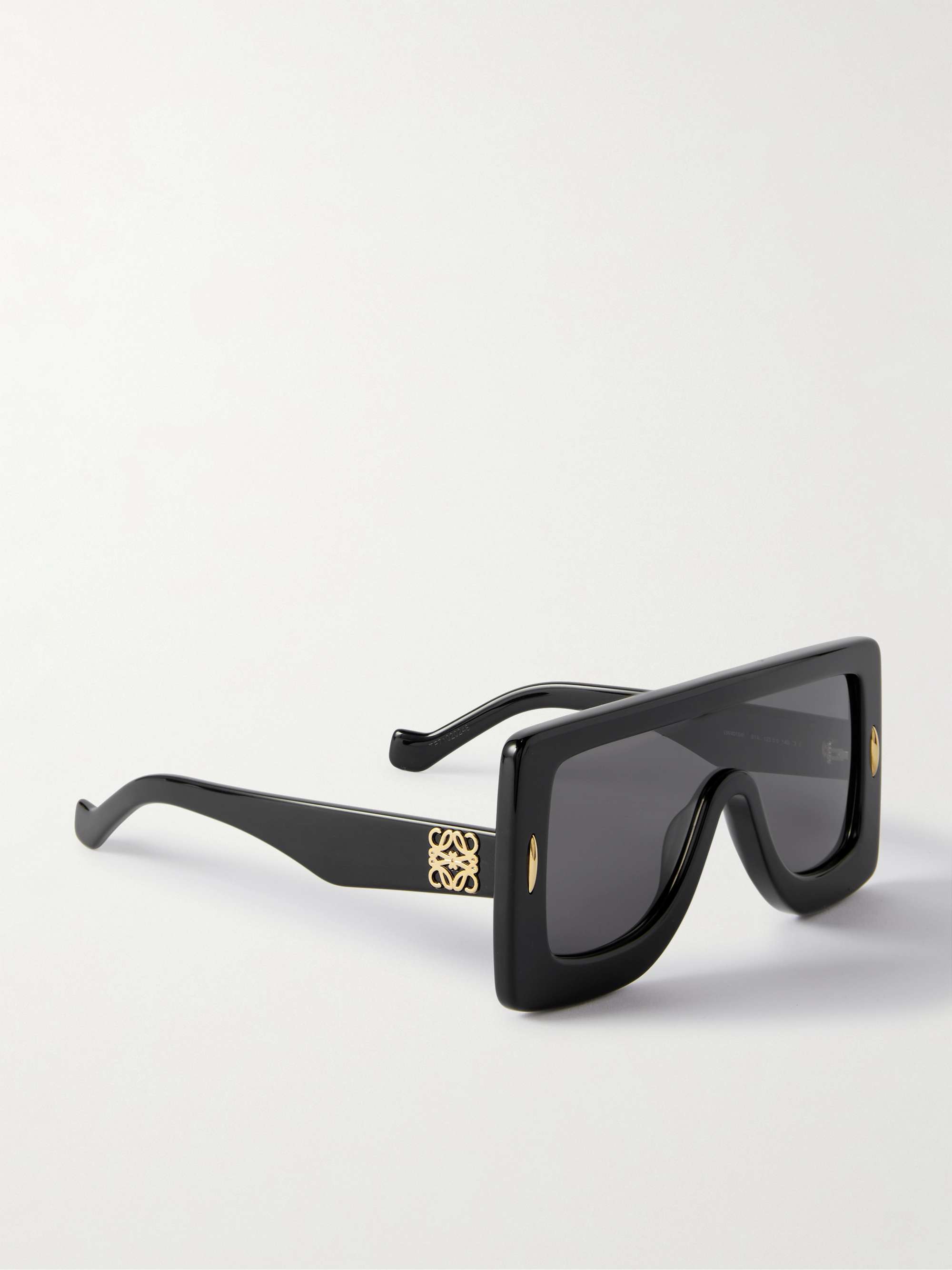 LOEWE EYEWEAR Oversized D-frame tortoiseshell acetate sunglasses