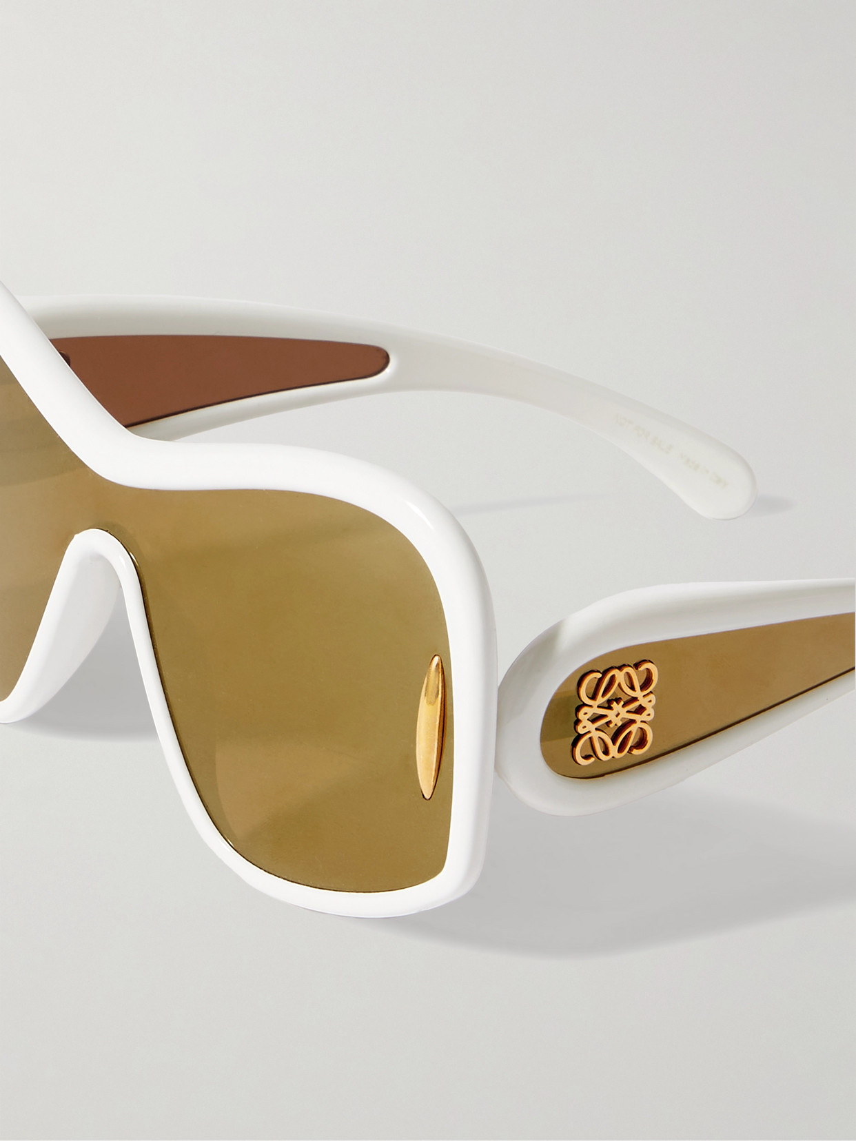 Shop Loewe Anagram Oversized D-frame Acetate Sunglasses In Ivory