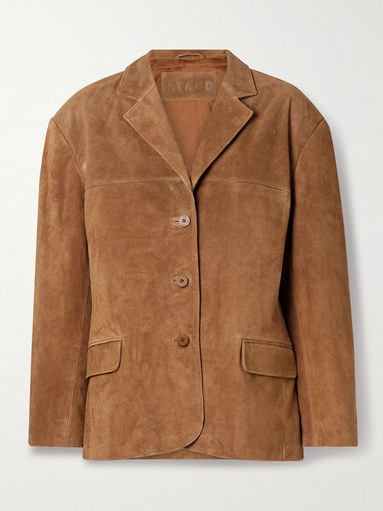 STAUD - Corrine Suede Jacket - Brown