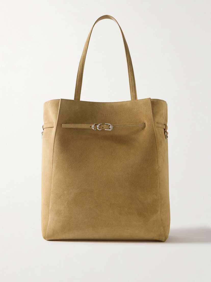 Givenchy Voyou Medium Buckle-embellished Suede Tote