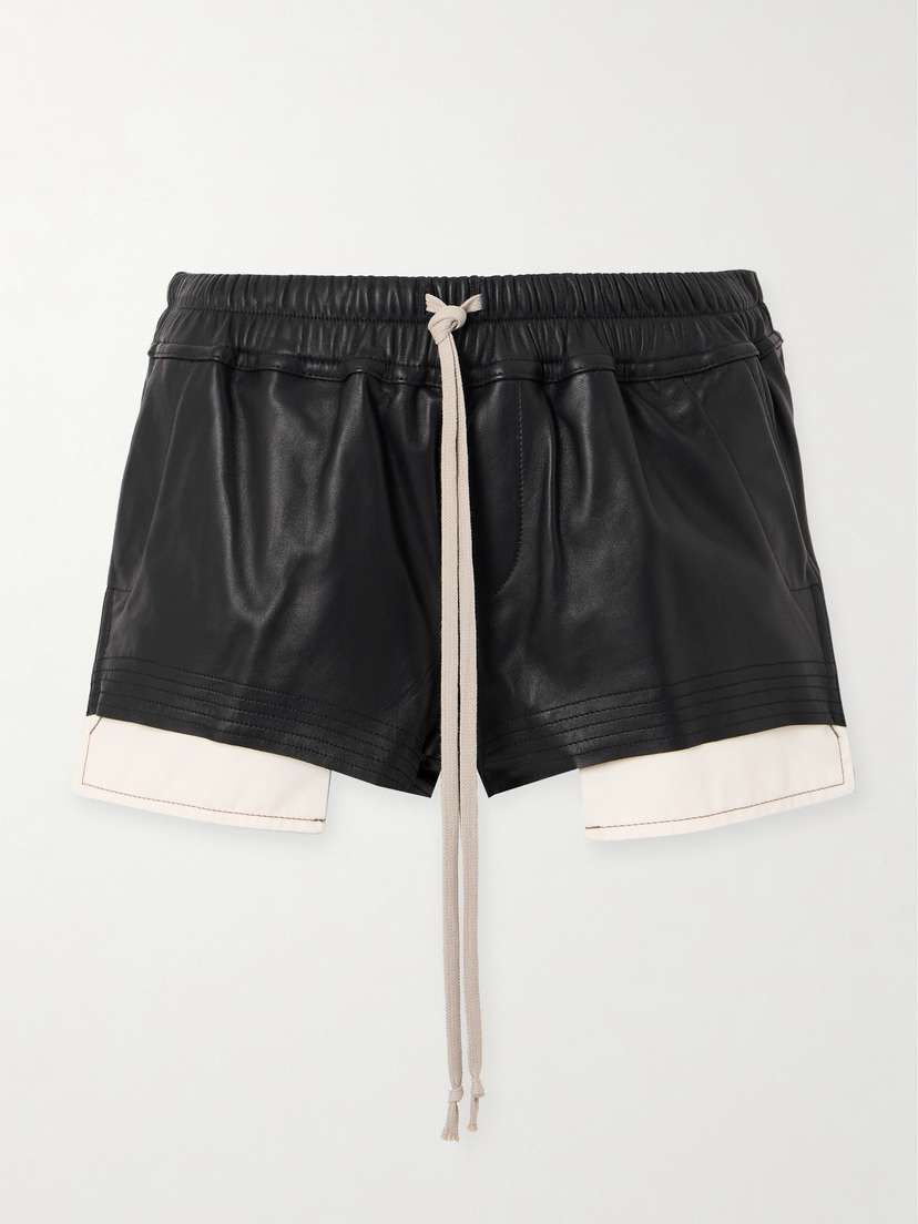 Rick Owens Fog Leather Shorts