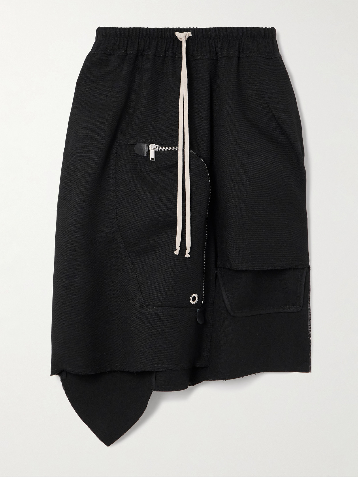 Rick Owens - Dracca Asymmetric Cotton-blend Twill Skirt - Brown