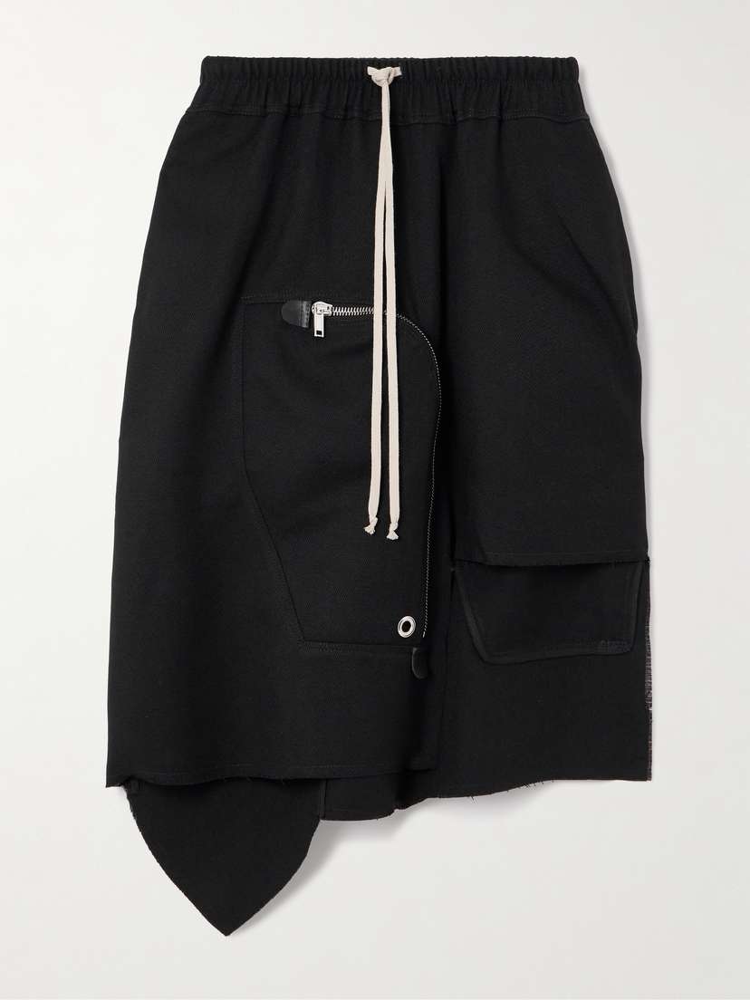 Rick Owens Dracca Asymmetric Cotton-blend Twill Skirt