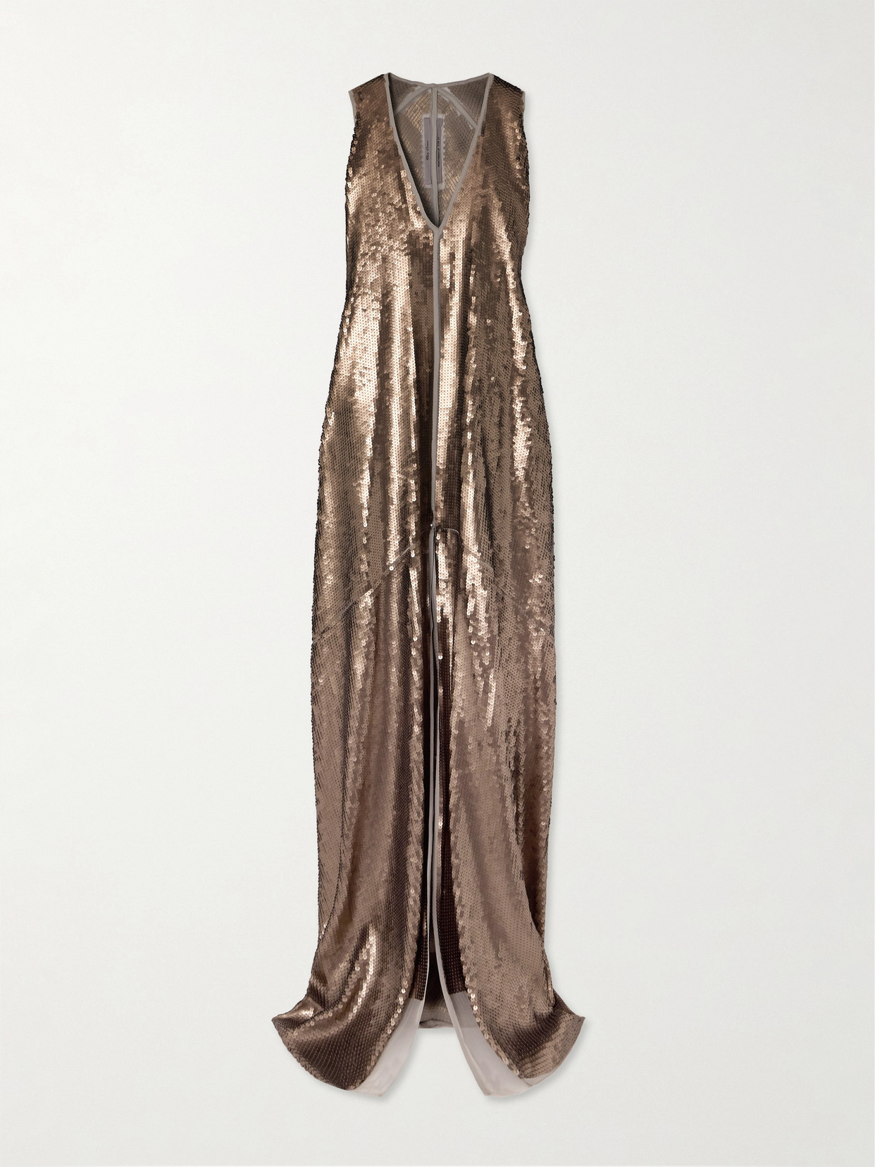 Rick Owens - Dustulator Sequined Silk Gown - Brown