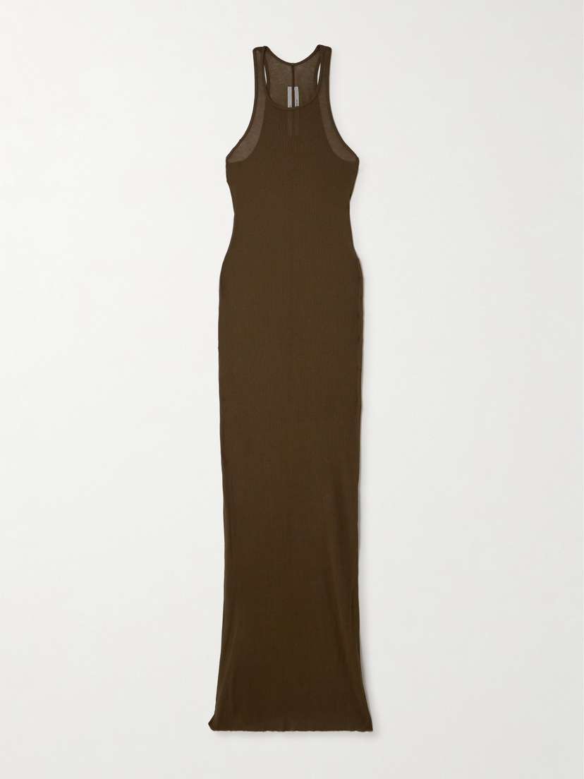 Rick Owens Ribbed Jersey Midi Dress
