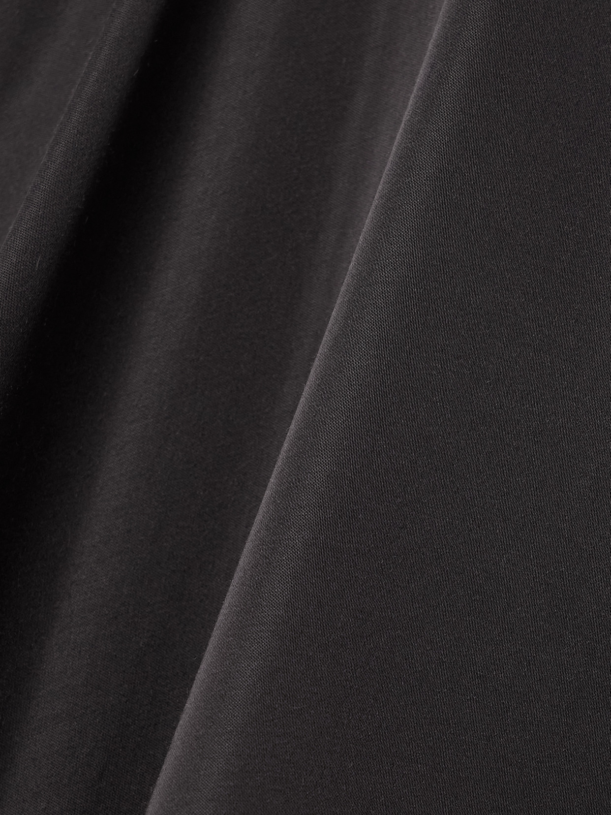 Rick Owens Asymmetric Satin Turtleneck Top In Gray
