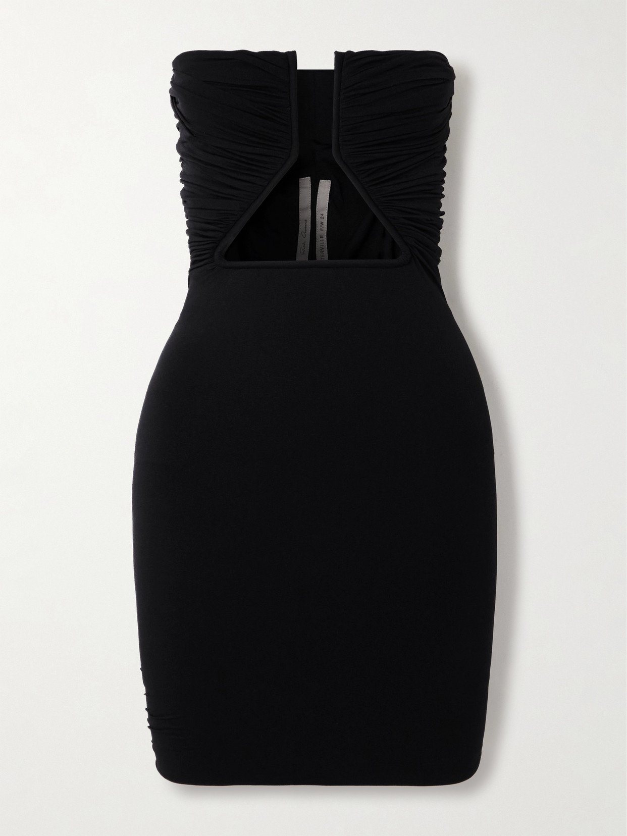 Rick Owens Recycled Stretch-jersey Mini Dress In Black