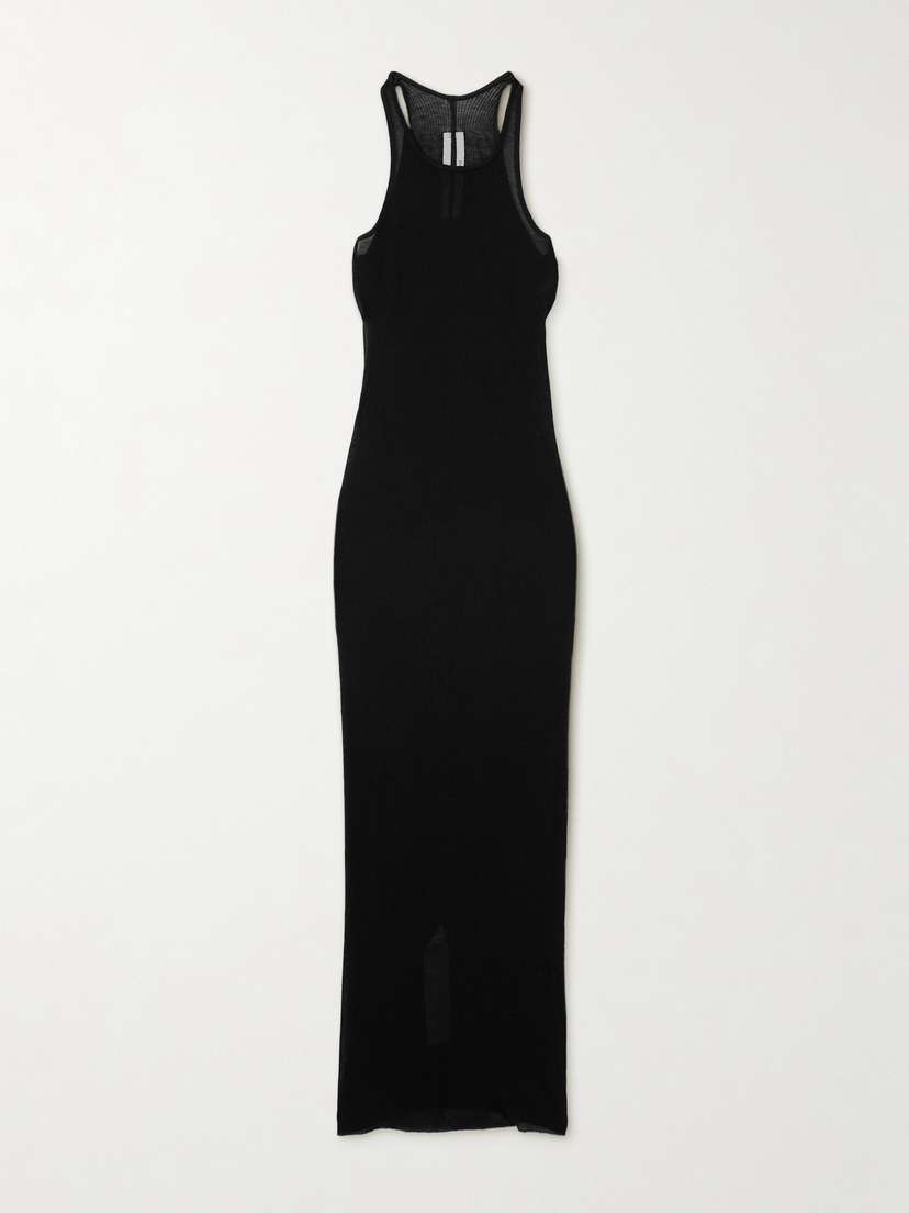 Rick Owens Ribbed Jersey Midi Dress