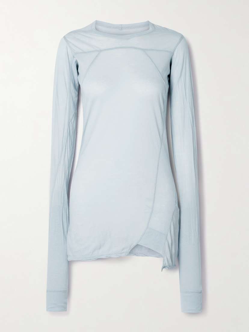 Rick Owens Paneled Cotton-jersey Top