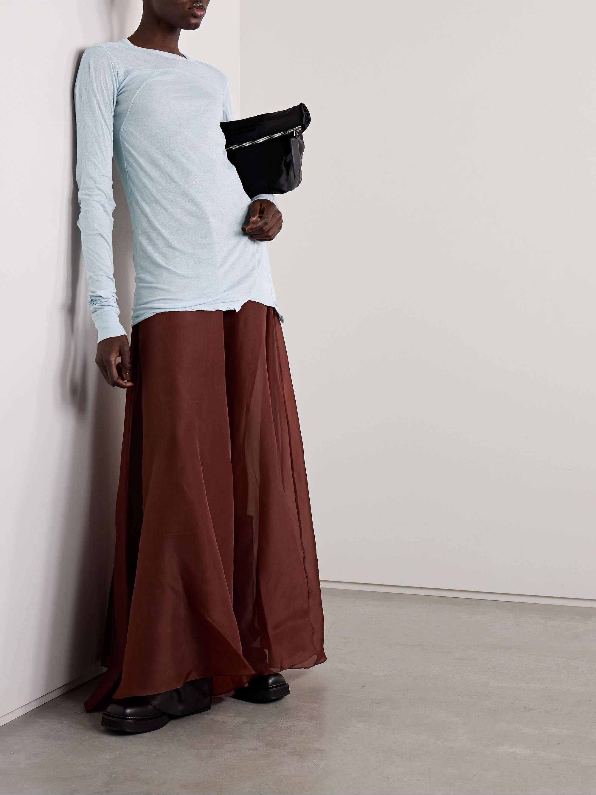 Rick owens stretch cotton maxi skirt hotsell