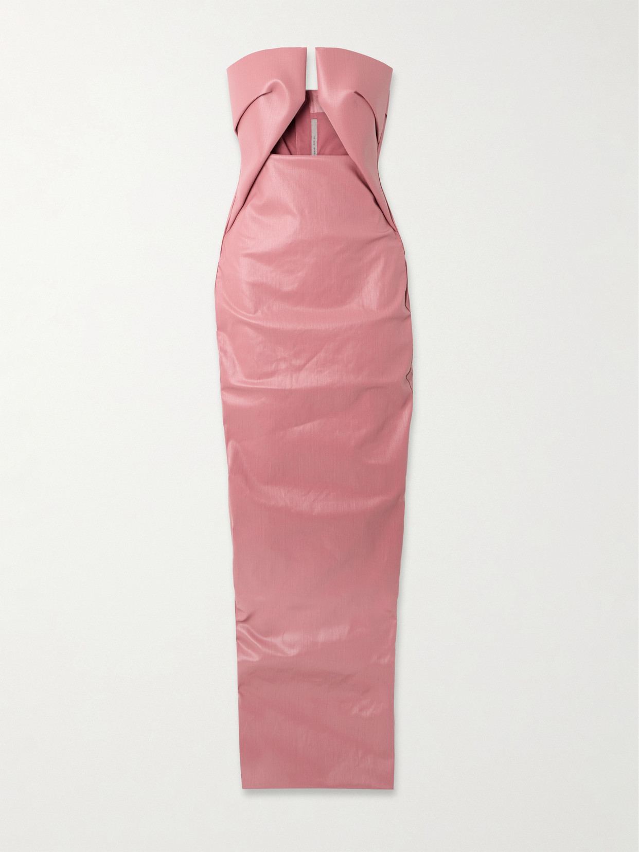 Rick Owens - Strapless Cutout Coated-denim Gown - Pink