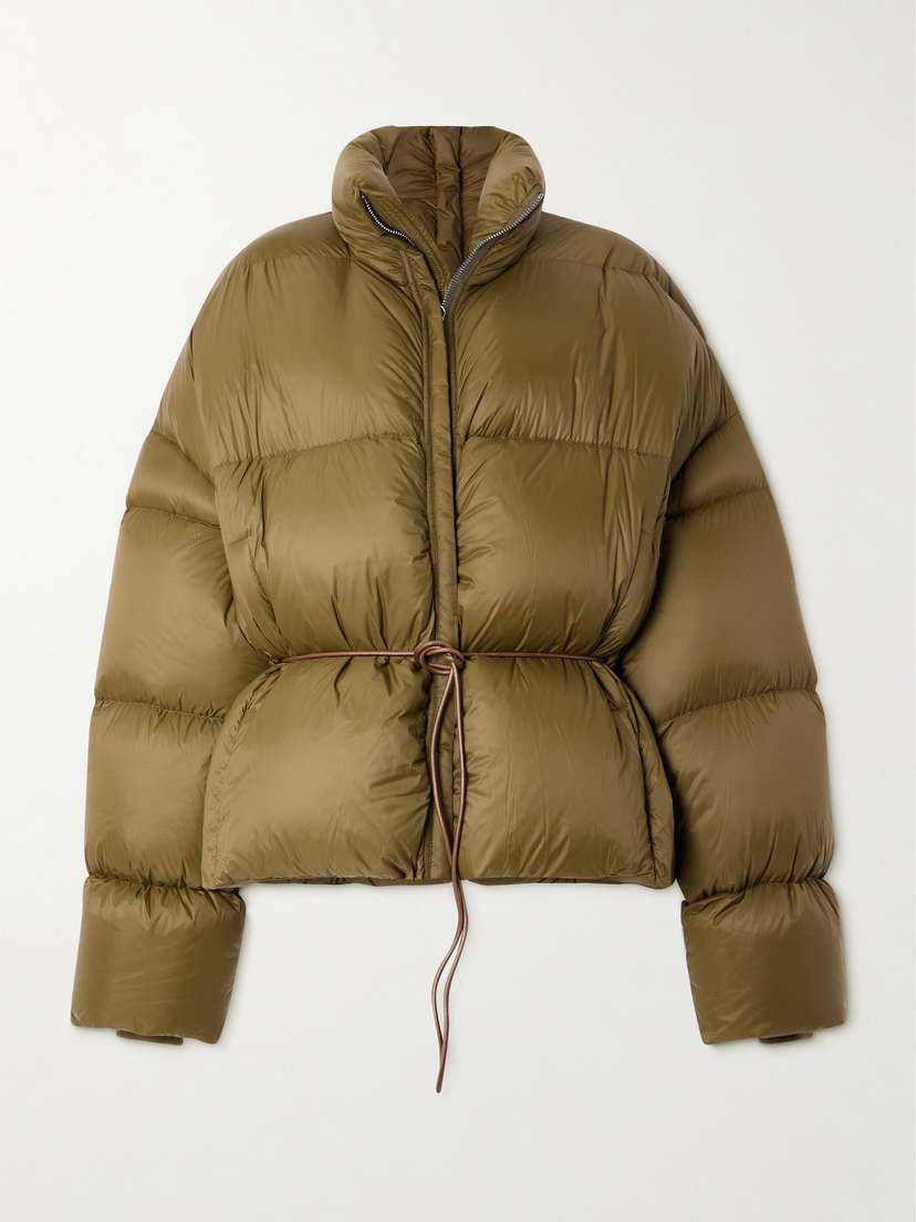 Rick Owens Sail Duvet Belted Quilted Shell Down Jacket