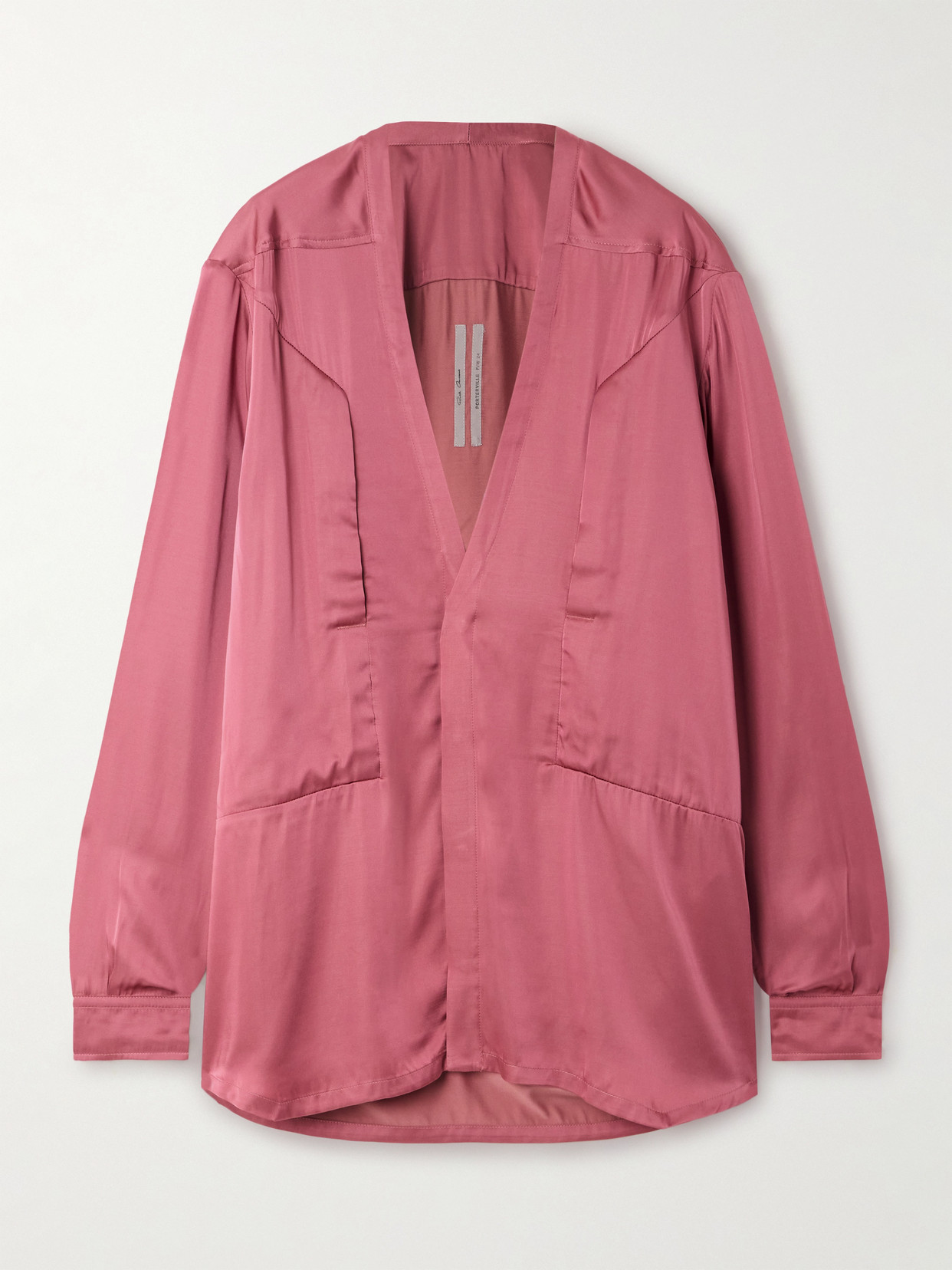 Rick Owens Satin Shirt In Pink