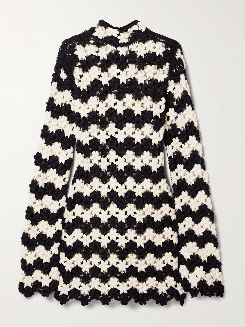 ALIX OF BOHEMIA Romy Open-knit Cotton Mini Dress - x large