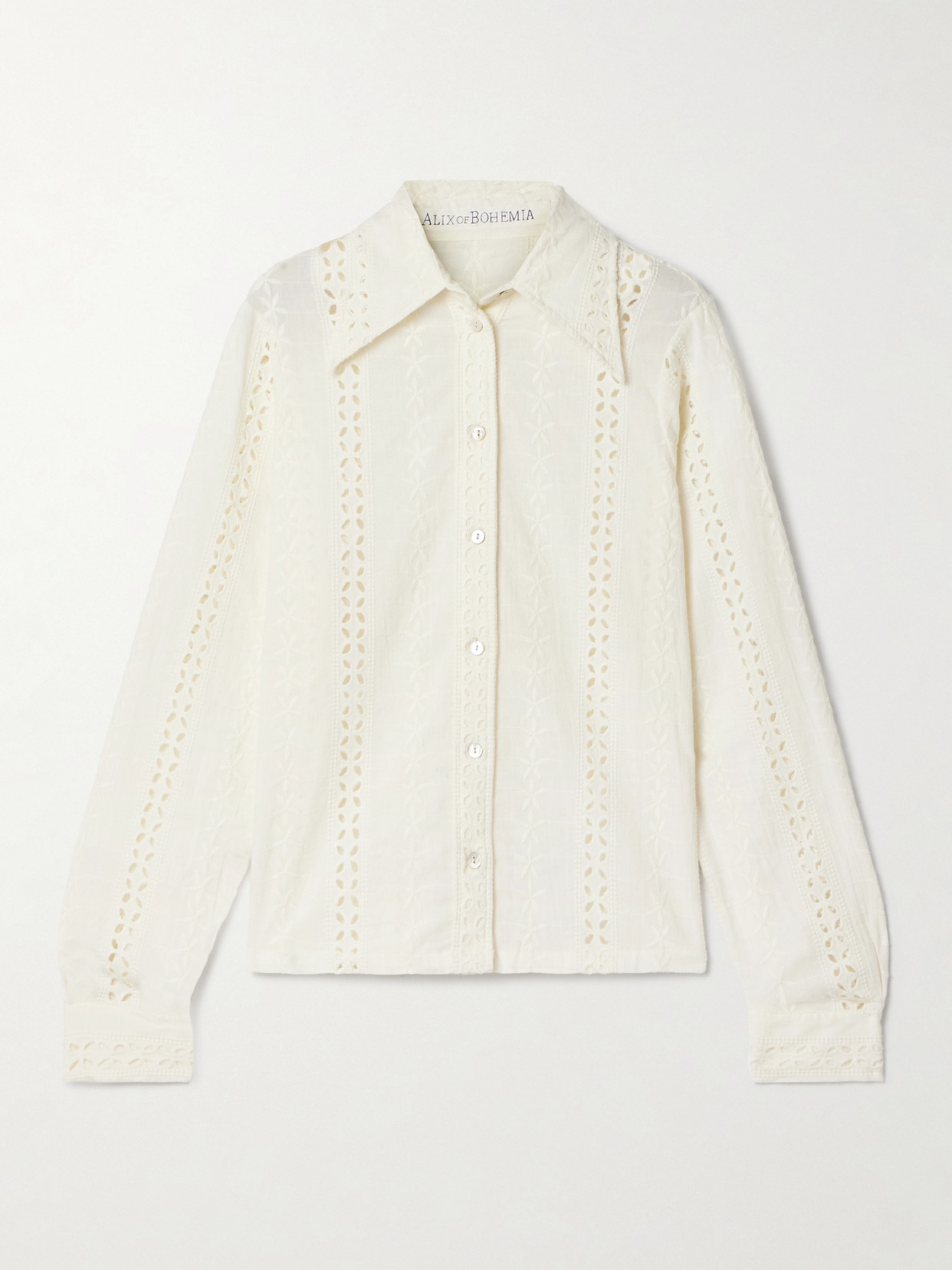 Alix Of Bohemia Dolly Broderie Anglaise Cotton Shirt In Ivory