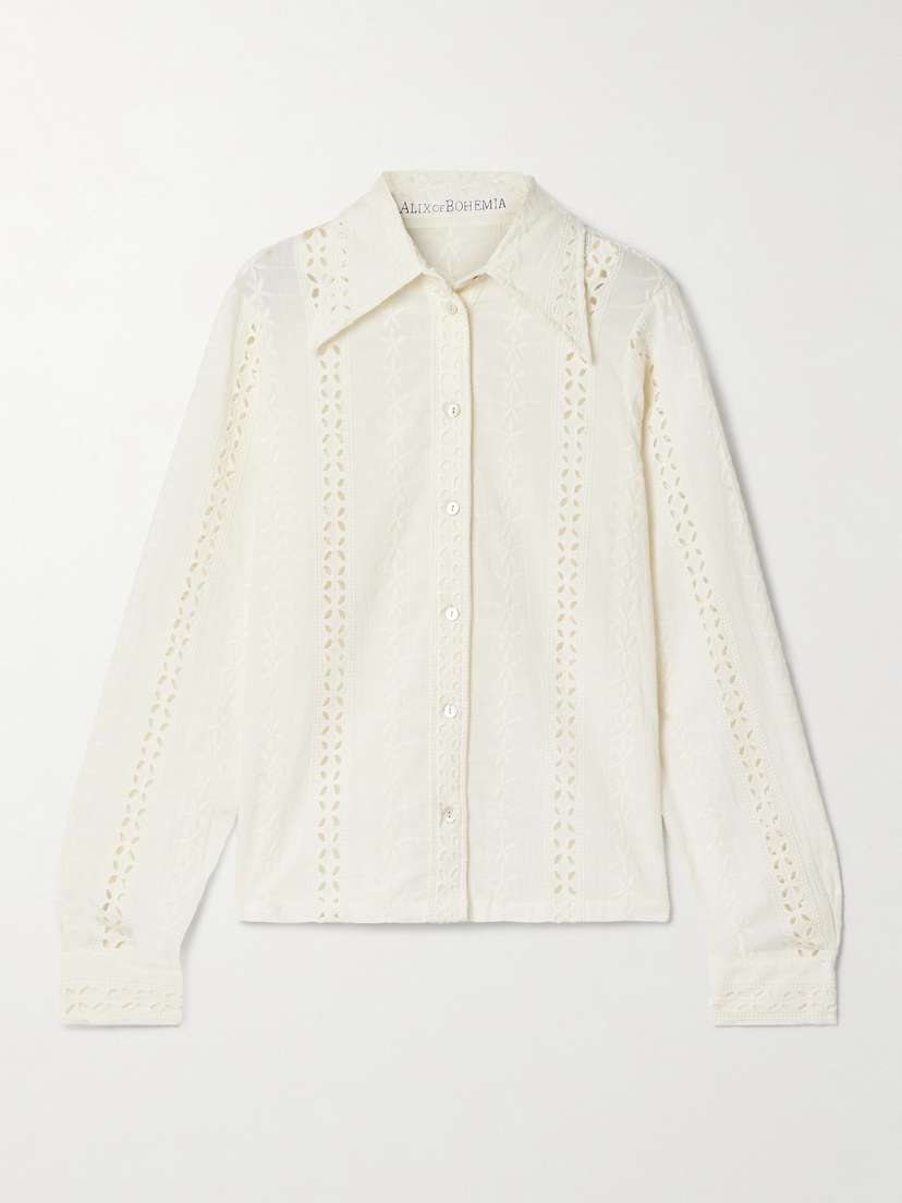 ALIX OF BOHEMIA Dolly Broderie Anglaise Cotton Shirt
